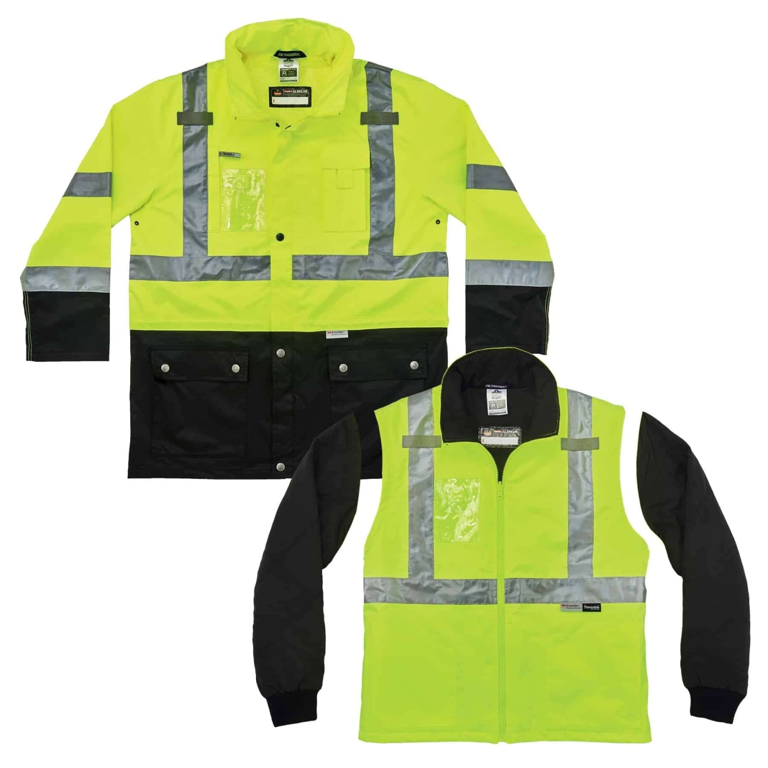Ergodyne GloWear 8388 4-In-1 Type R Class3/2 Thermal Jacket Kit, 2X, Lime - Image 4