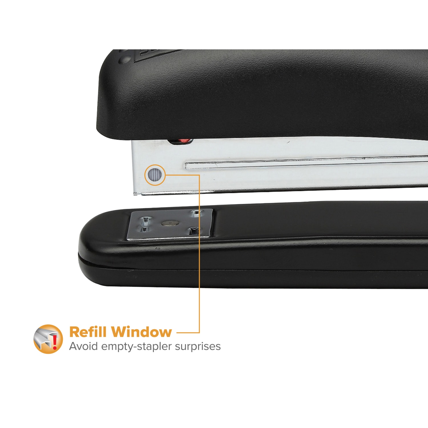 Bostitch Ergonomic Desktop Stapler, 20 Sheets Capacity, Black - Image 5