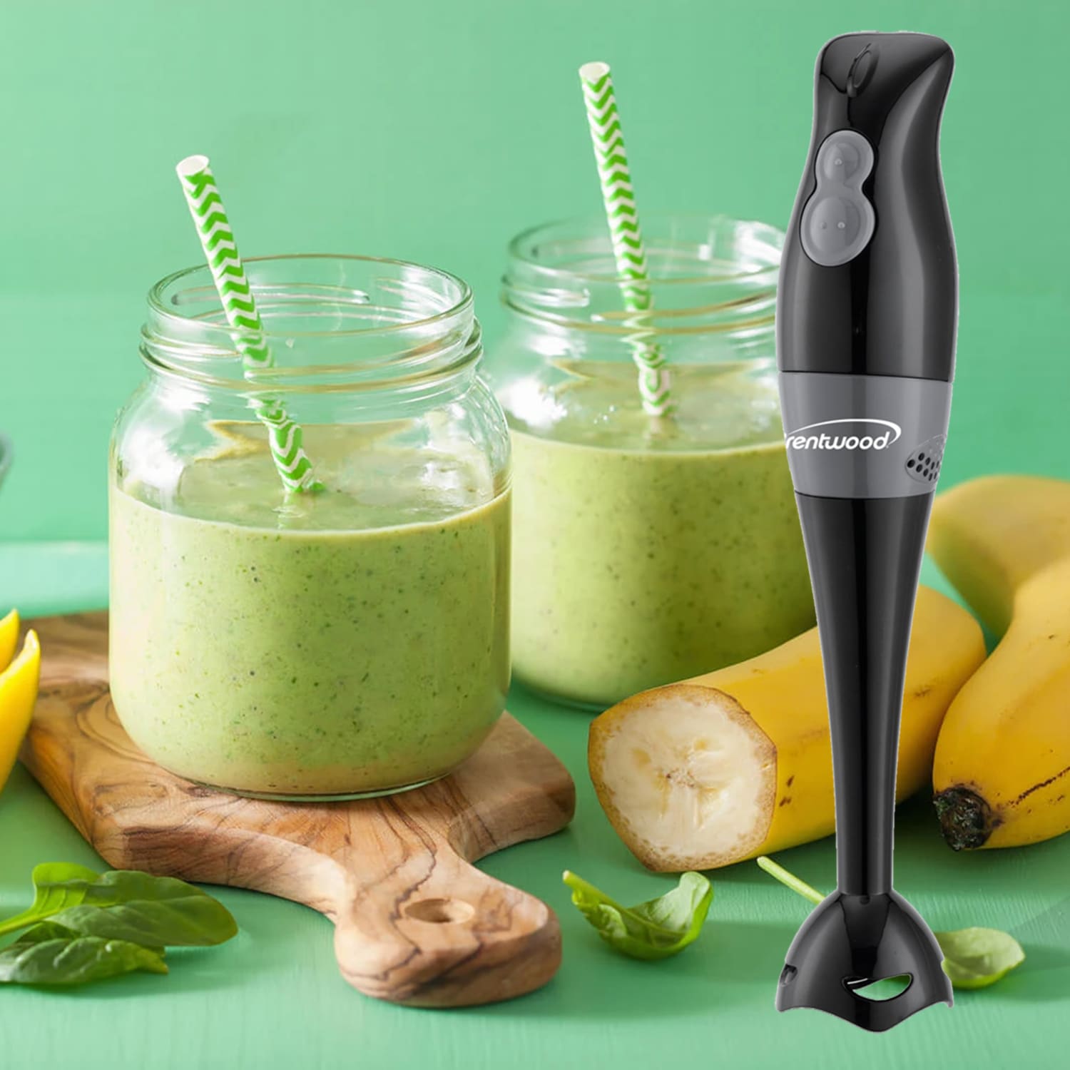 Brentwood 2-Speed Hand Blender, 200W, Black - Image 3