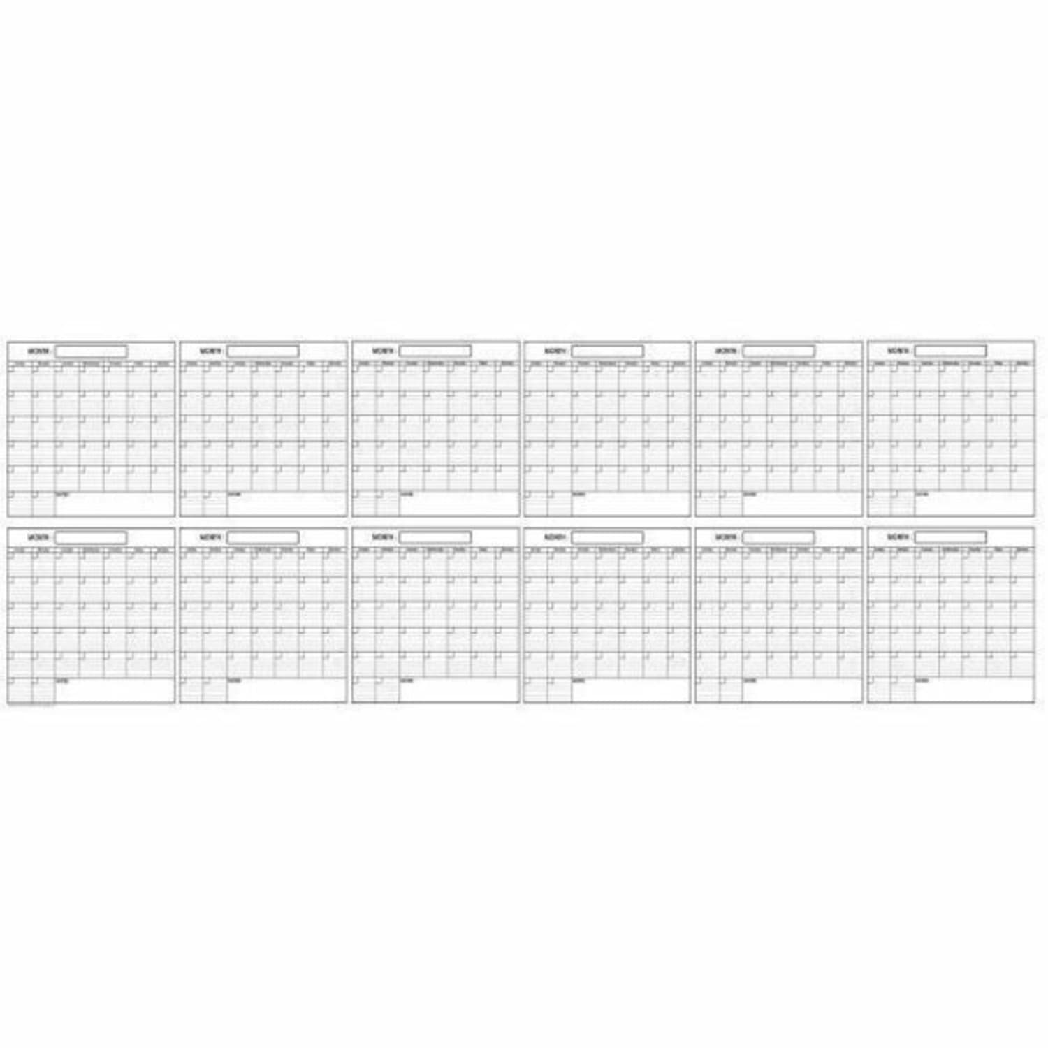 SwiftGlimpse Yearly Wall Planner, 36in x 100in, Black/White, Undated - Image 6