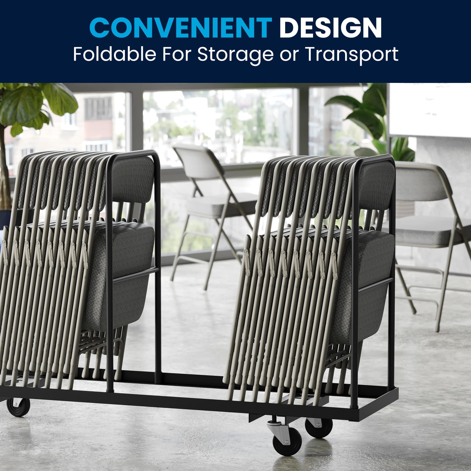 Flash Furniture Hercules Premium Curved Upholstered Folding Chairs Set Of 2 Chairs Gray PopularChairscom