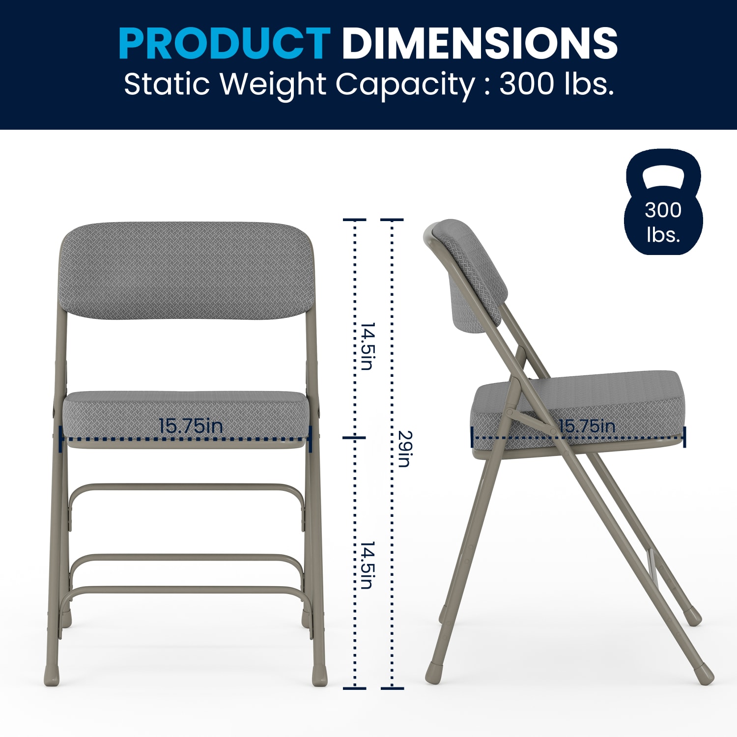 Flash Furniture Hercules Premium Curved Upholstered Folding Chairs Set Of 2 Chairs Gray PopularChairscom