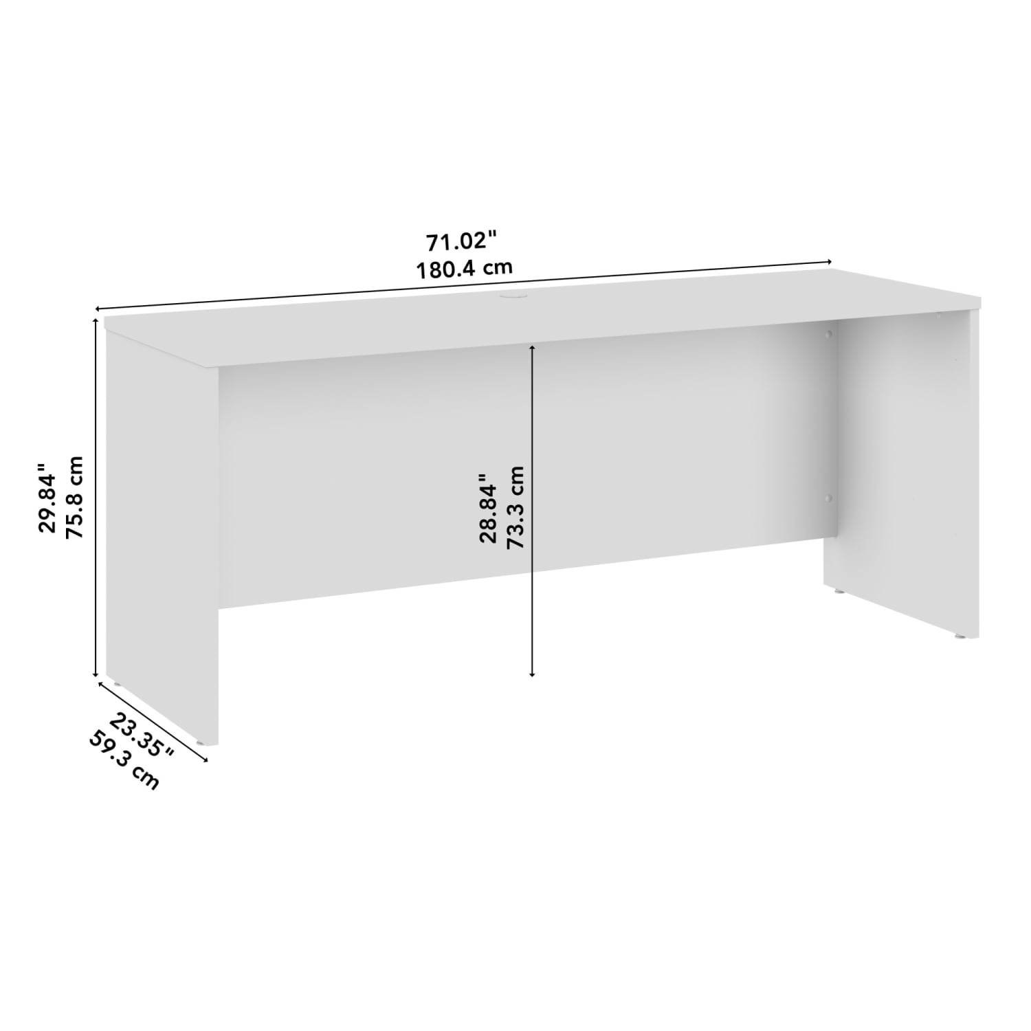 Bush Business Furniture Studio C 72inW Credenza Computer Desk, Natural Elm, Standard Delivery - Image 6