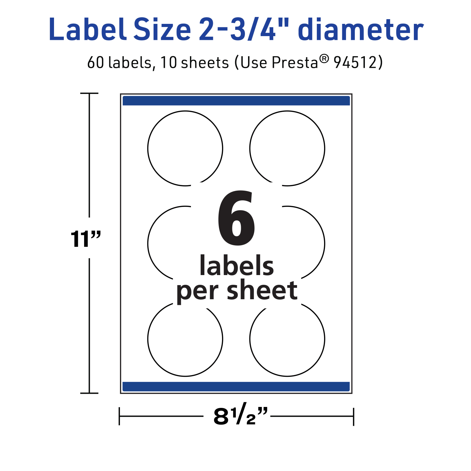 Avery Print-To-The-Edge TrueBlock Labels With Sure Feed, 94512-TWMP10, Round, 2-3/4in, Matte White, Pack Of 60 - Image 6