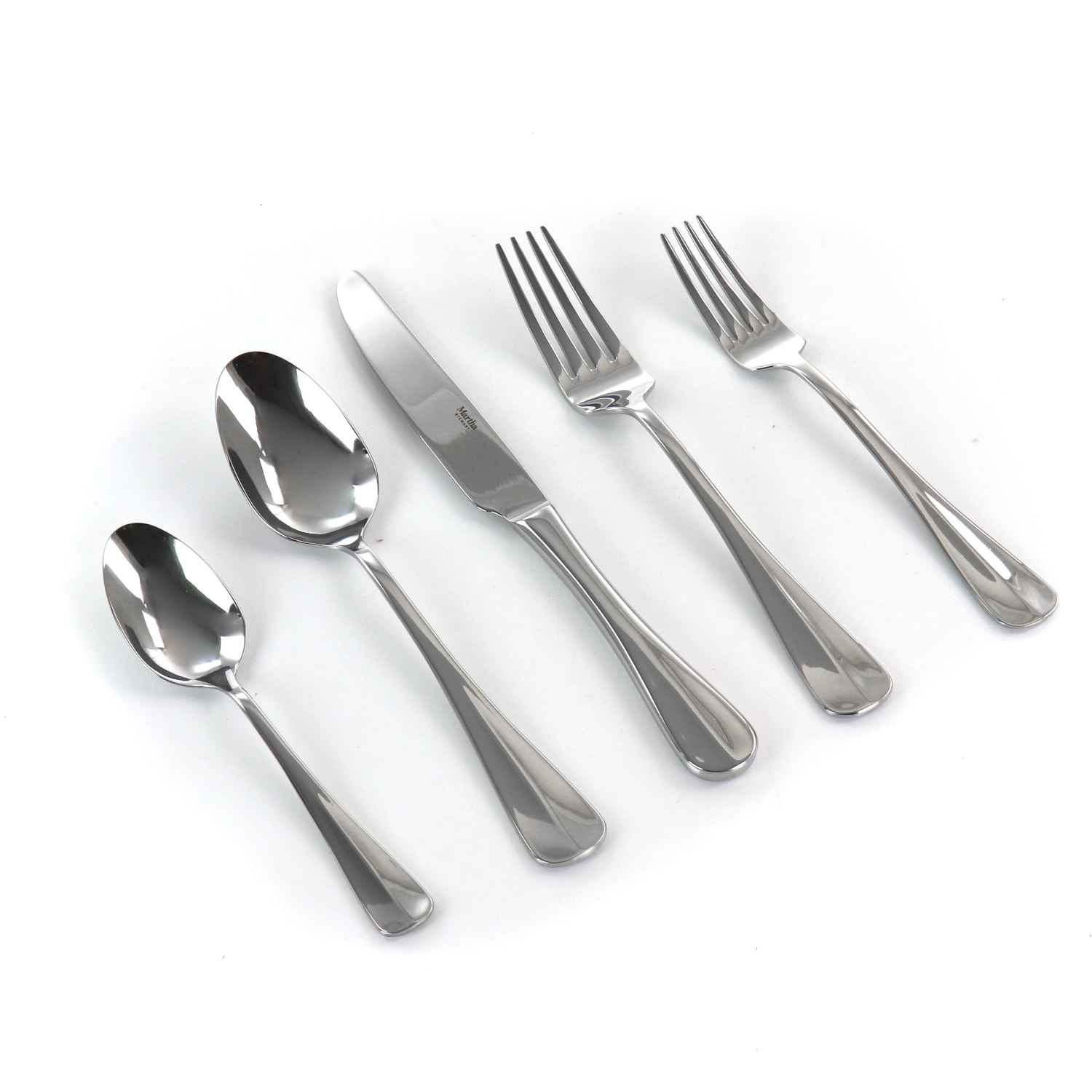 Martha Stewart Springbank Stainless-Steel 20-Piece Flatware Set, Silver - Image 3