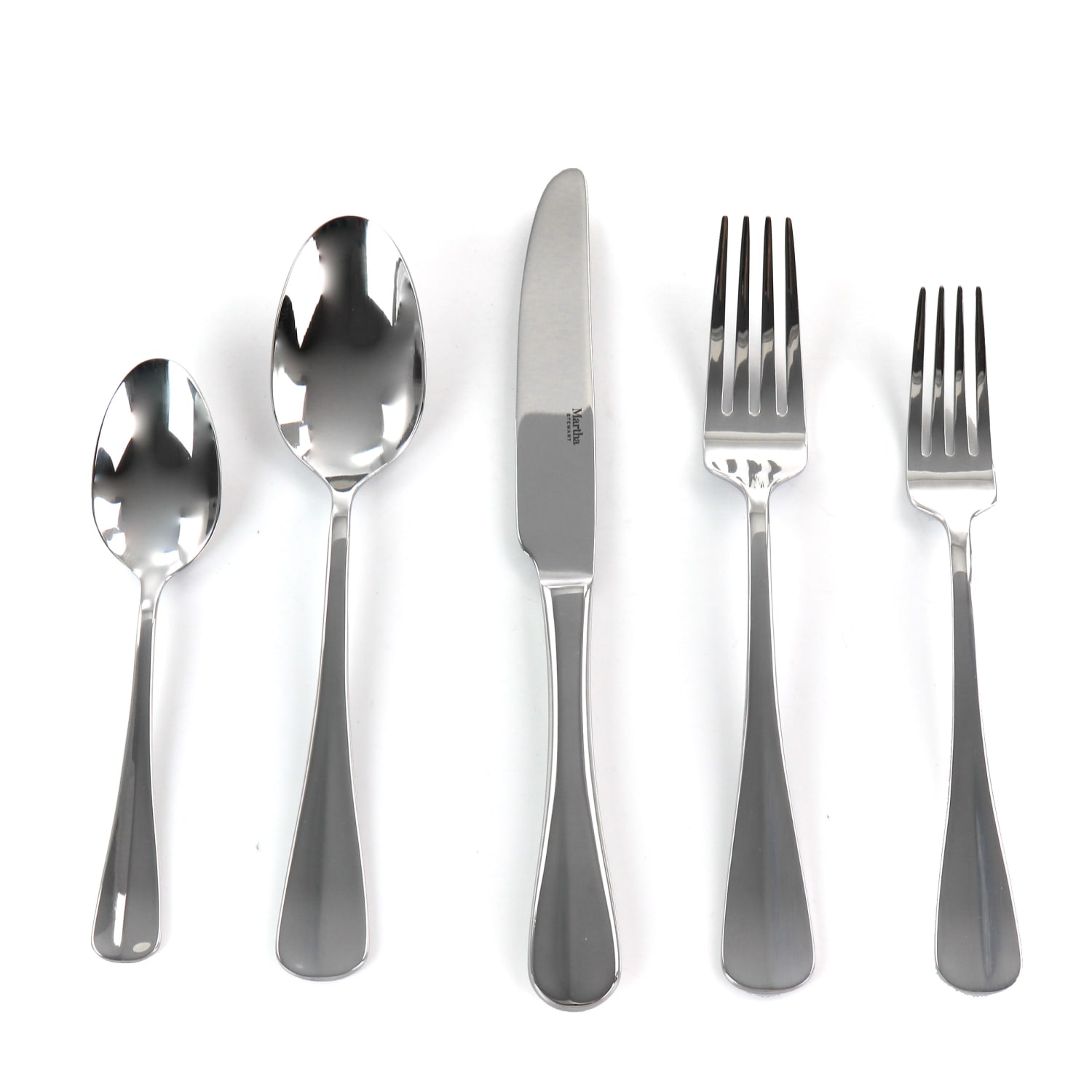 Martha Stewart Springbank Stainless-Steel 20-Piece Flatware Set, Silver - Image 5