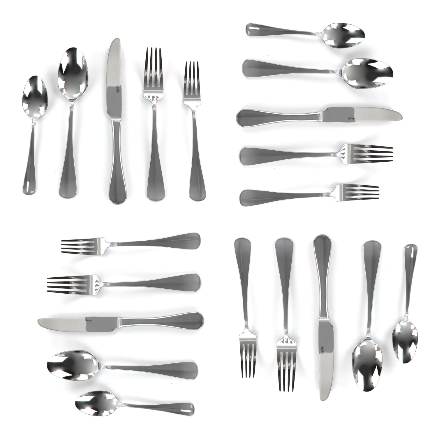 Martha Stewart Springbank Stainless-Steel 20-Piece Flatware Set, Silver - Image 6