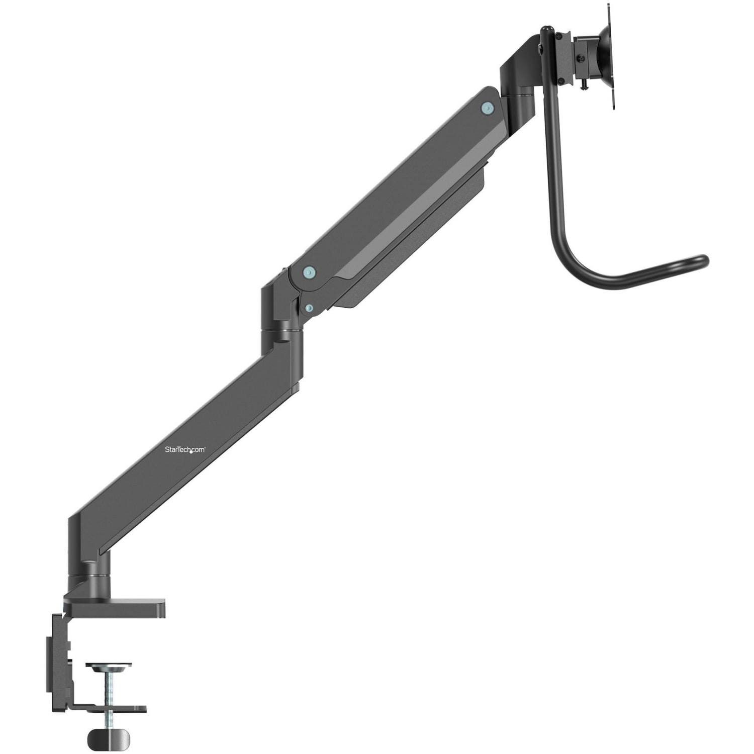StarTech.com Desk Mount Dual Monitor Arm with USB & Audio - Slim Full Motion Dual Monitor VESA Mount up to 32in Displays - C-Clamp/Grommet - Image 4