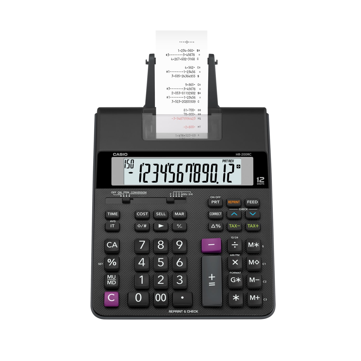Casio HR-200RC Compact Printing Calculator - Image 3