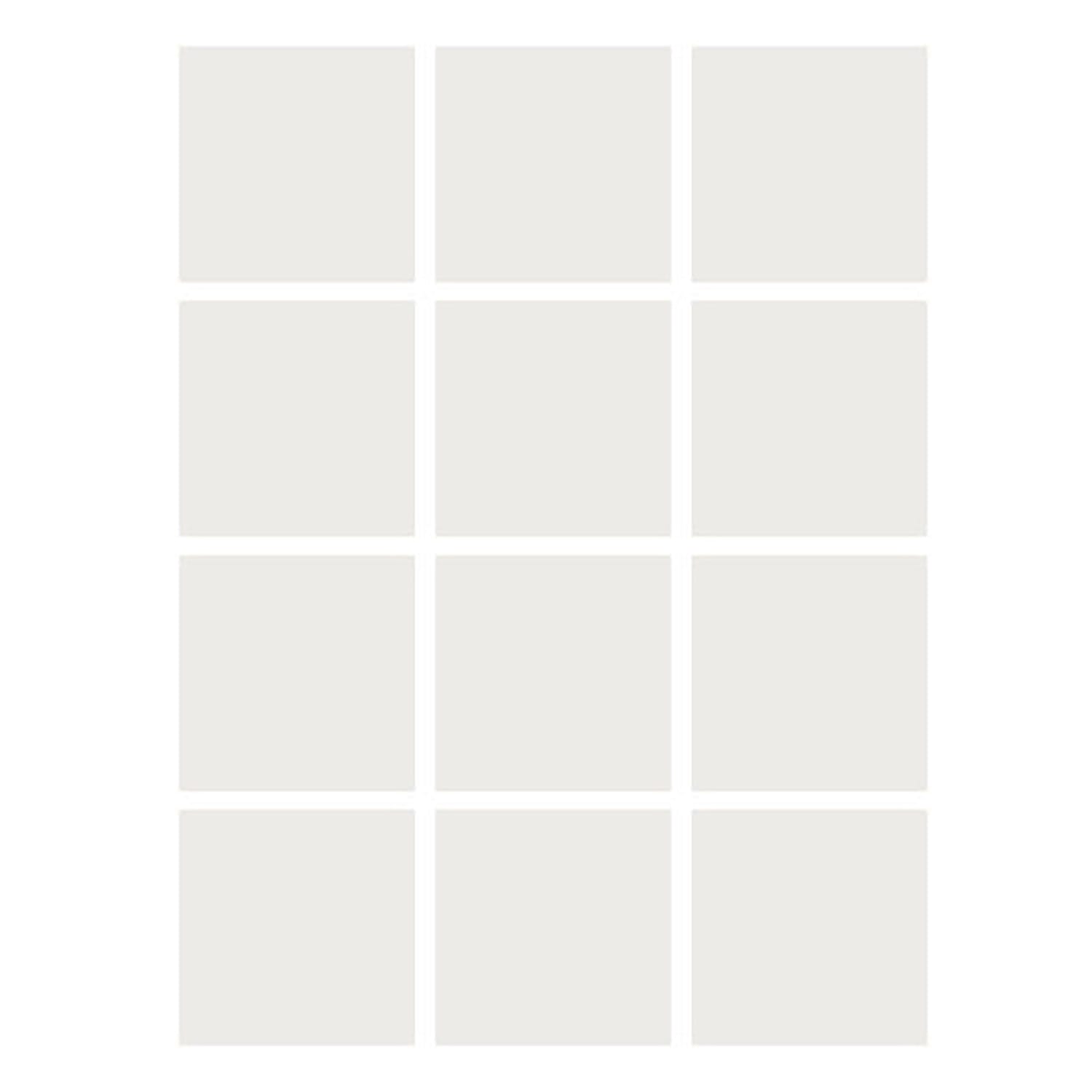 Flipside Products Dry-Erase Stickables With Dry-Erase Marker, 4in x 4in, White, 12 Stickables Per Pack, Set Of 4 Packs