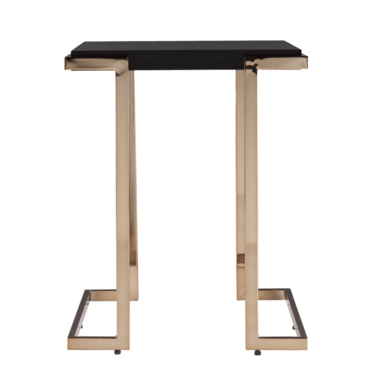 SEI Barcia Side Table, 24inH x 19-1/4inW x 19-1/4inD, Black/Champagne - Image 3