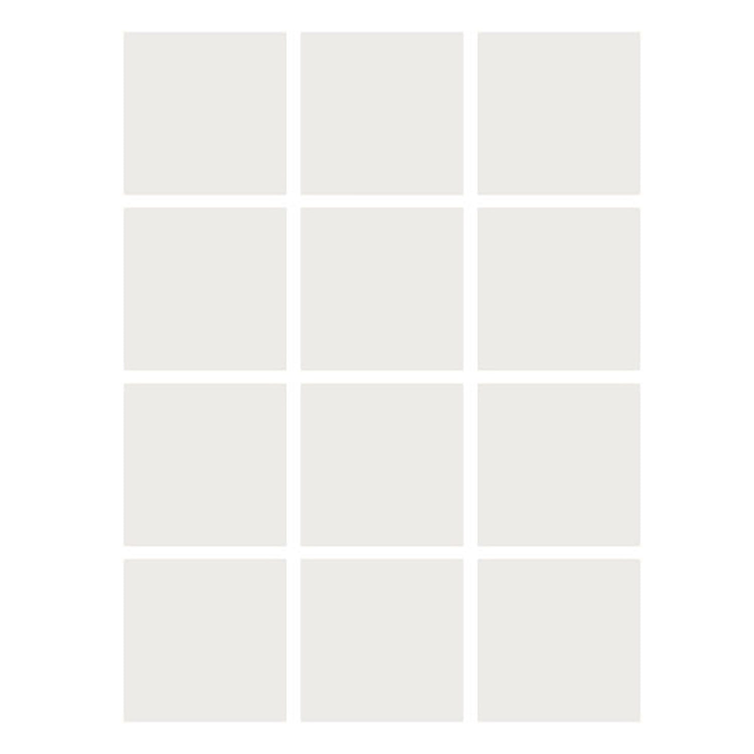 Flipside Products Dry-Erase Stickables With Dry-Erase Marker, 5in x 5in, White, 12 Stickables Per Pack, Set Of 4 Packs