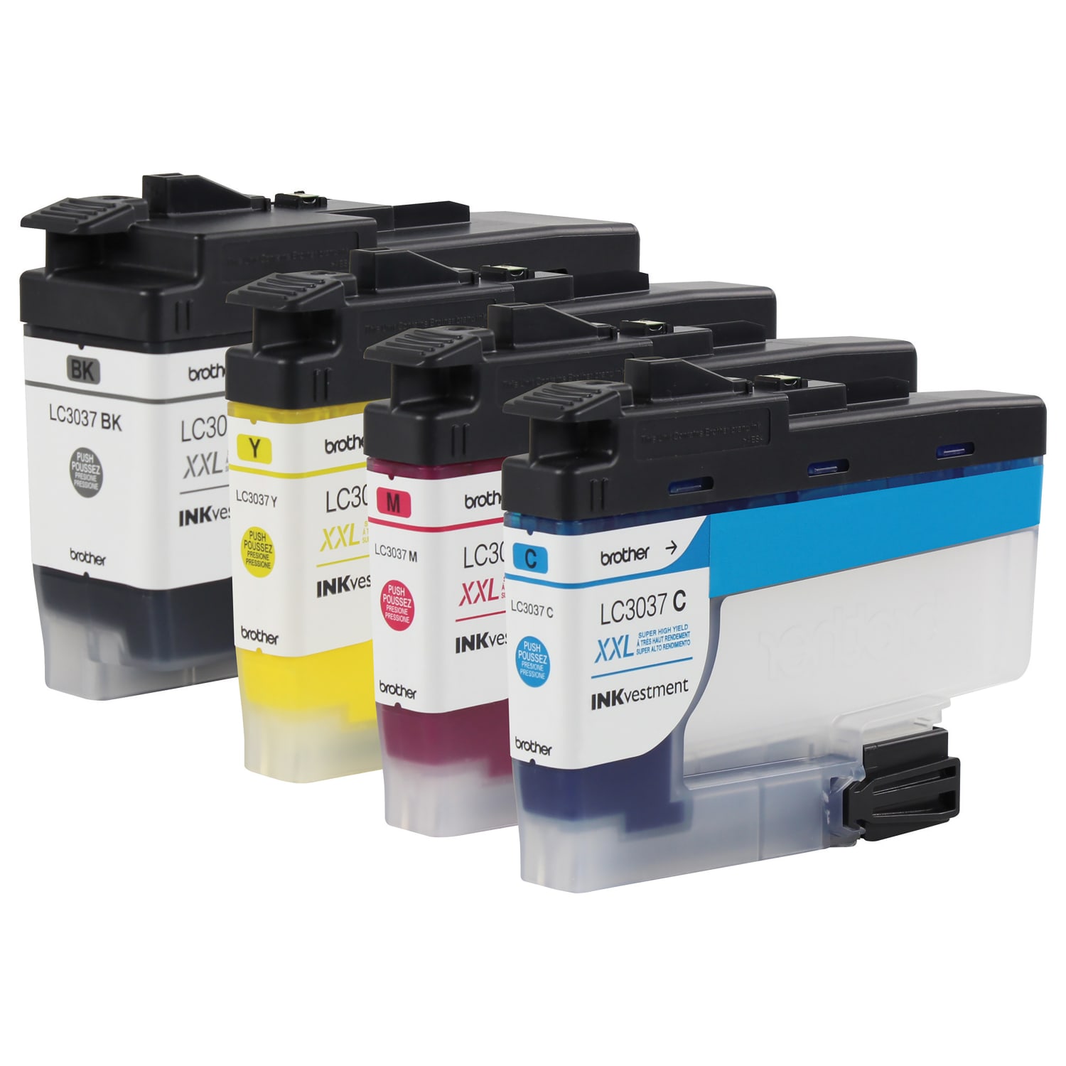 Brother LC3037 Genuine Black; Cyan; Magenta; Yellow High-Yield Multi-Pack Ink, Pack Of 4 Cartridges, LC30374PKS - Image 4