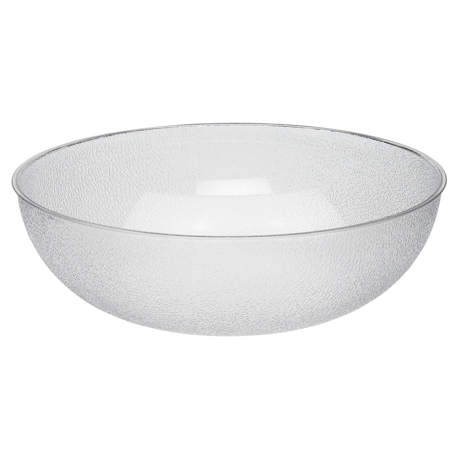 Cambro Camwear Round Pebbled Bowls, 23in, Clear, Set Of 4 Bowls