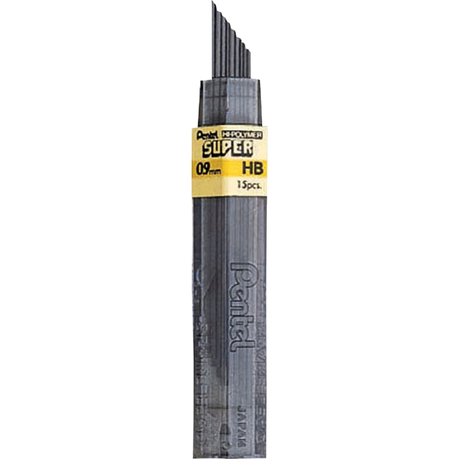 Pentel Super Hi-Polymer Leads - 0.9 mm , Bold Point - HB - Black Lead - 15 / Tube - 12 / Box - Image 3