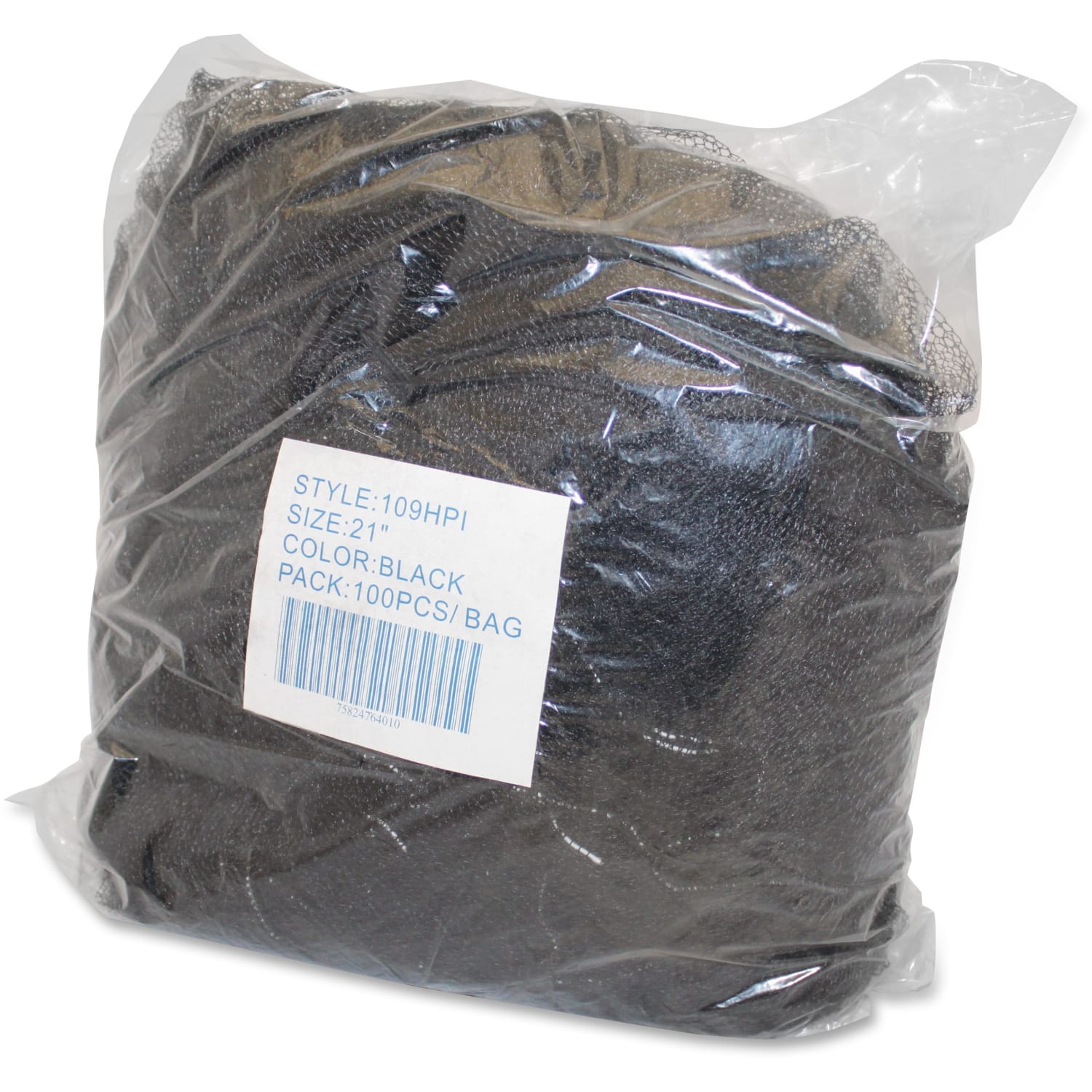 Genuine Joe Black Nylon Hair Net - Recommended for: Food Handling, Food Processing - Size Large - 21in Stretched Diameter - Contaminant Protection - Nylon - Black - Lightweight, Comfortable, Durable, Tear Resistant - 100/Pack - 10 / Carton - Image 4