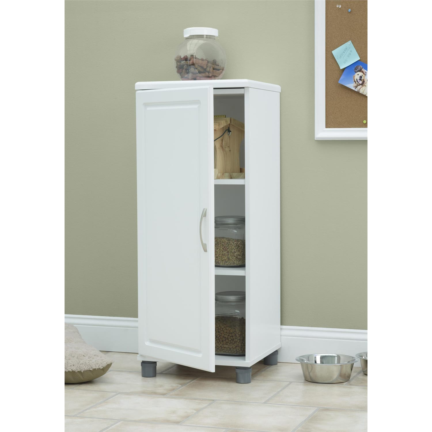 Ameriwood Home Kendall Stackable Storage Cabinet, 3 Shelves, White - Image 5