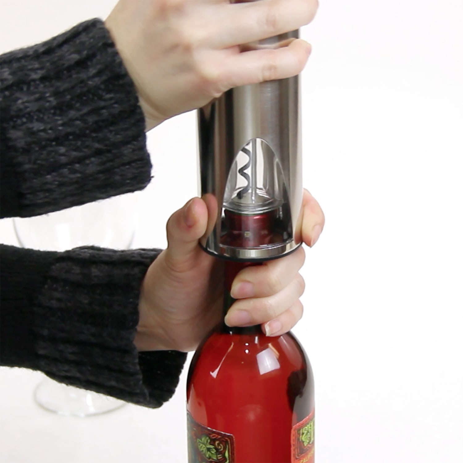Edgecraft Egecraft Vinturi Battery Operated Wine Opener, Silver - Image 3