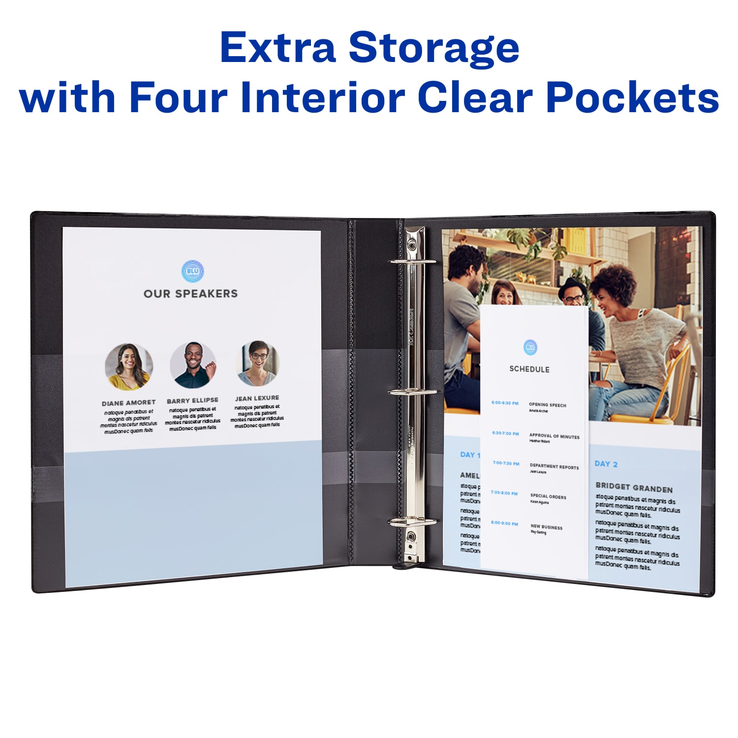 Avery Nonstick Heavy-Duty View 3 Ring Binder, 3in One Touch Slant Rings, White - Image 6