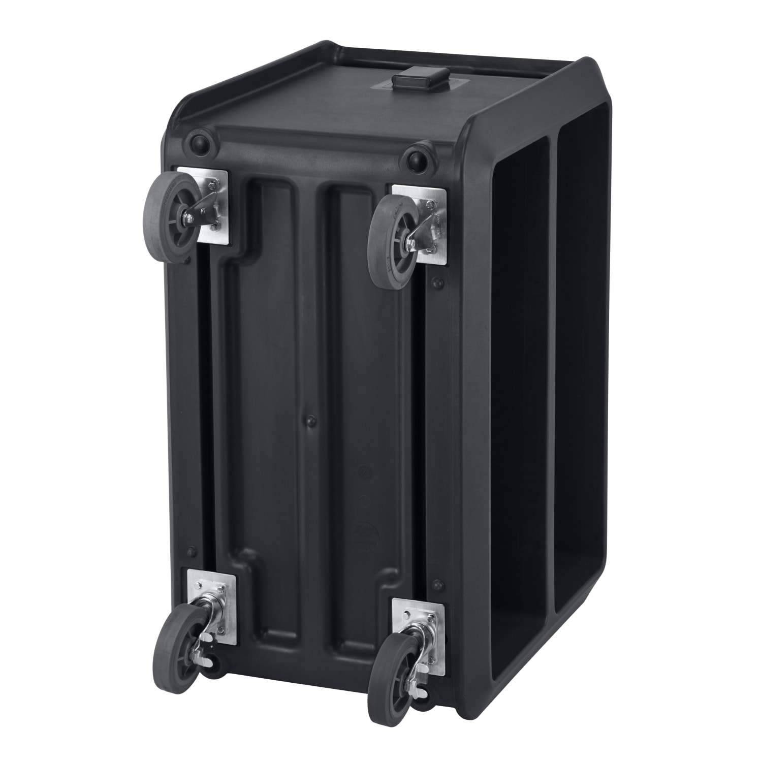 Cambro Service Cart Pro 3-Shelf Plastic Food Service Cart, 37-1/16inH x 23-13/16inW x 41-1/2inD, Black - Image 5