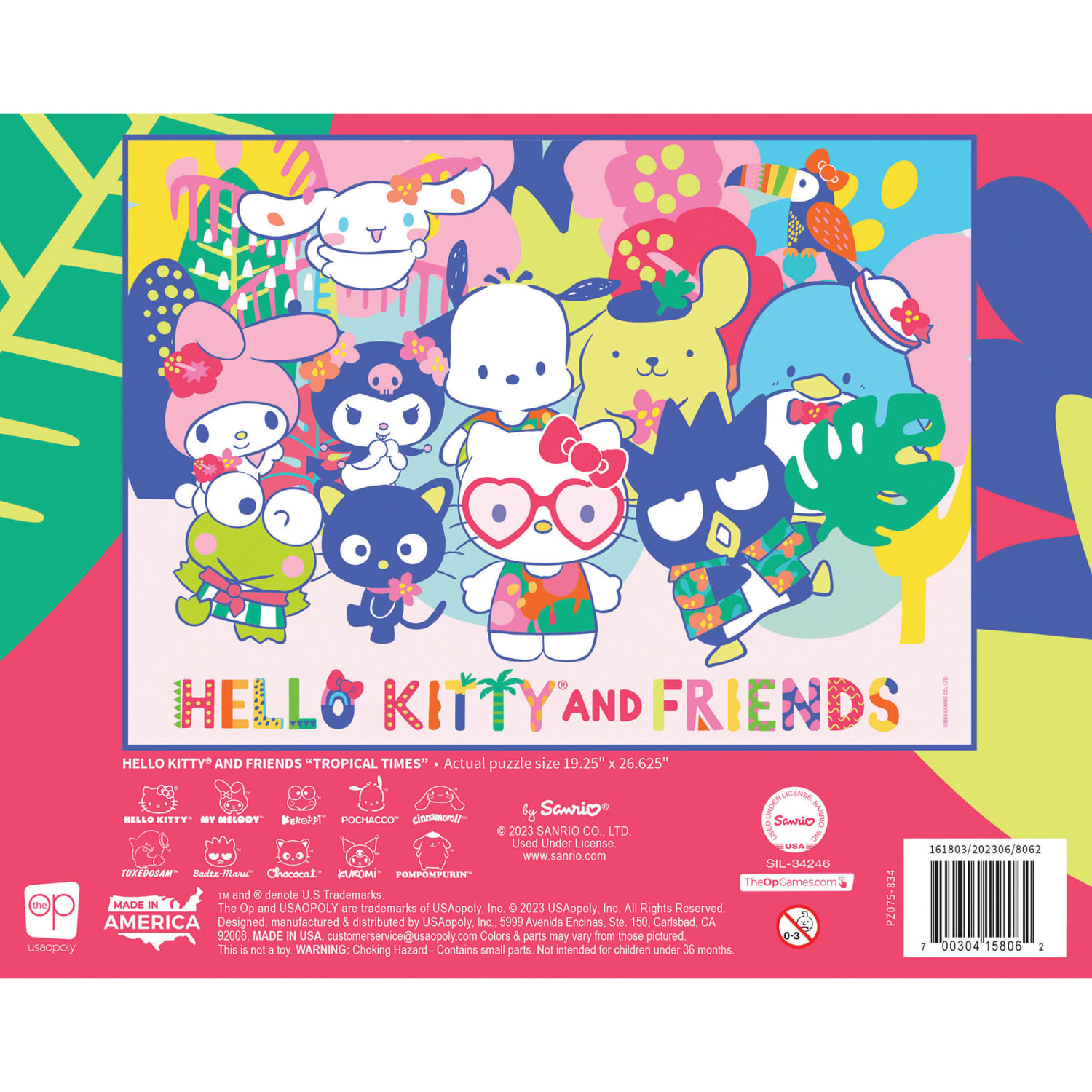 USAopoly Hello Kitty and Friends 1000-Piece Puzzle, 19in x 27in, Tropical Times, Grades 3 To 12 - Image 4