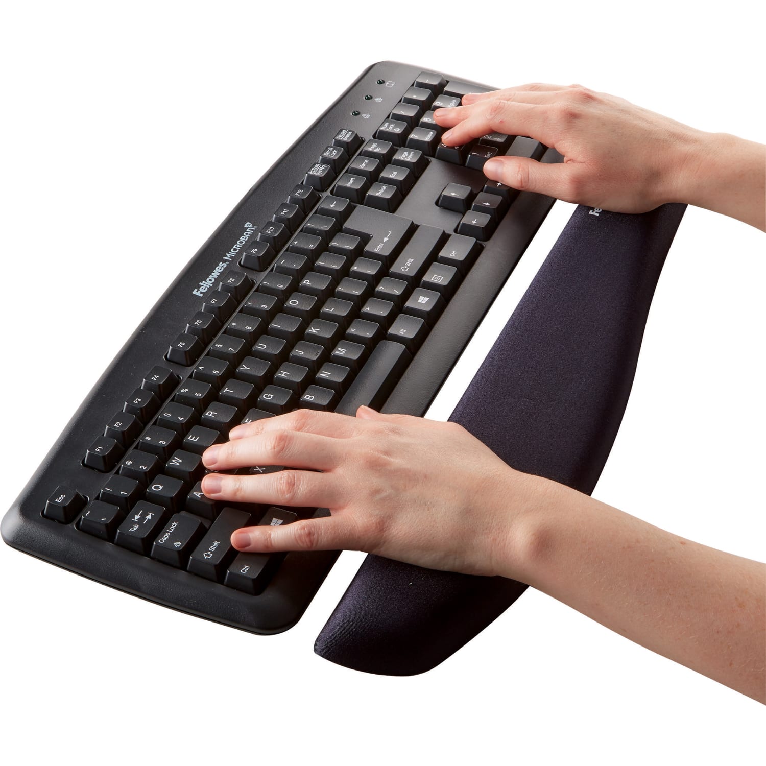 Fellowes PlushTouch Keyboard Wrist Rest, Black - Image 4