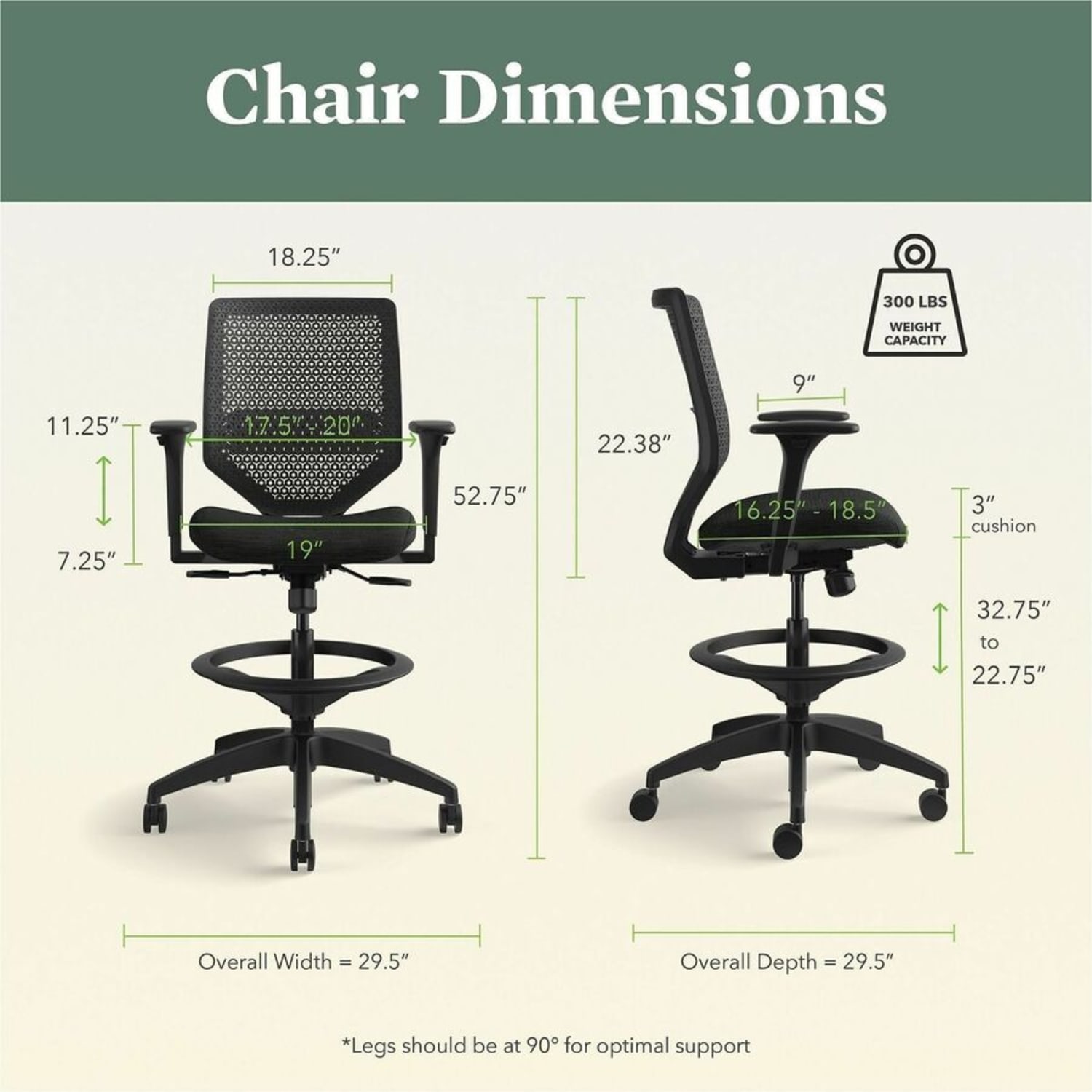 HON Solve Task Stool, ReActiv, Black - Image 9