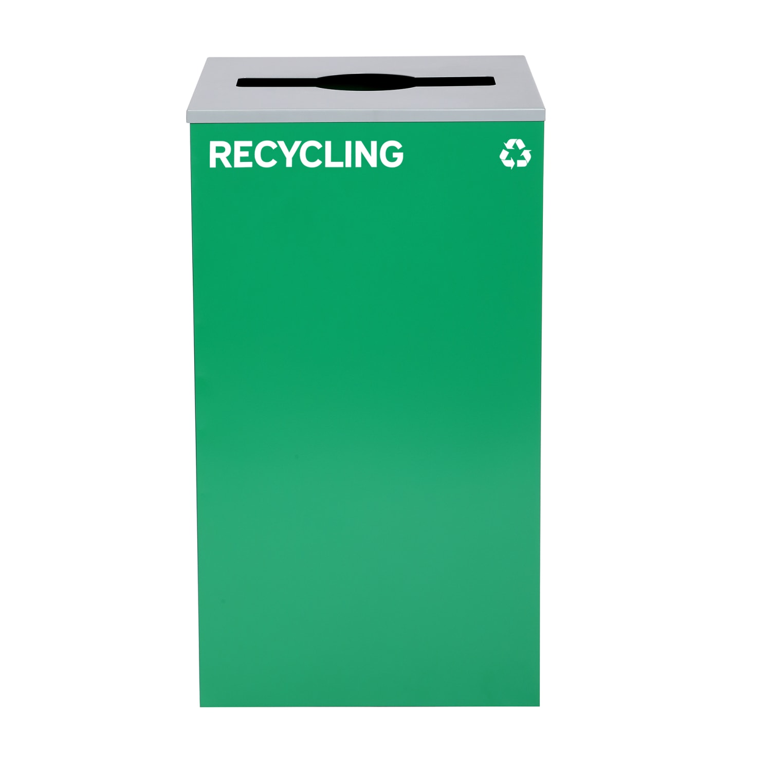Alpine Industries Stainless Steel Recycling Bin With Mixed Opening Lid, 29 Gal, 30inH x 16-15/16inW x 16-15/16inD, Green - Image 3