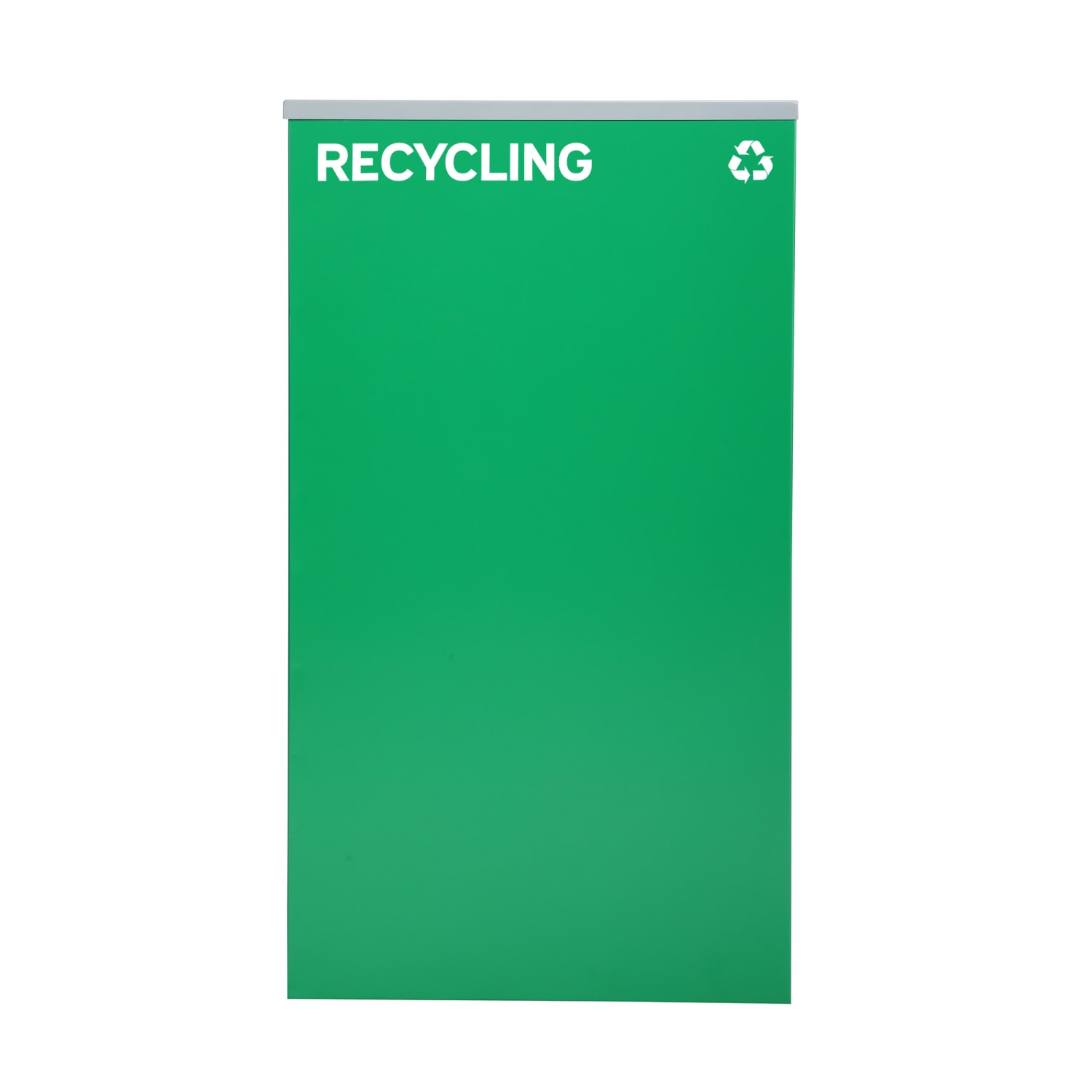 Alpine Industries Stainless Steel Recycling Bin With Mixed Opening Lid, 29 Gal, 30inH x 16-15/16inW x 16-15/16inD, Green - Image 6
