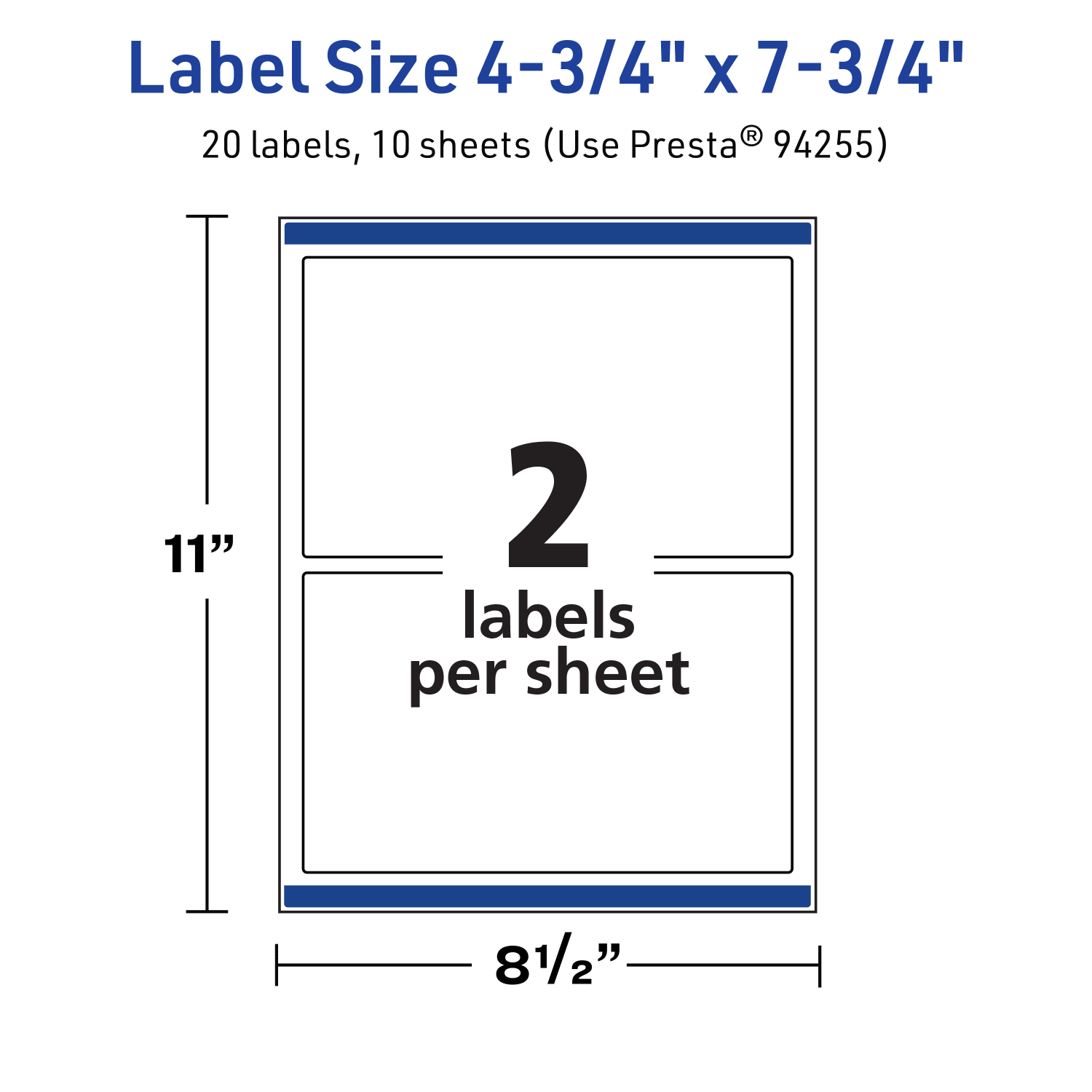 Avery Print-To-The-Edge TrueBlock Labels With Sure Feed, 94255-TWMP10, Rectangle, 4-3/4in x 7-3/4in, Matte White, Pack Of 20 - Image 6