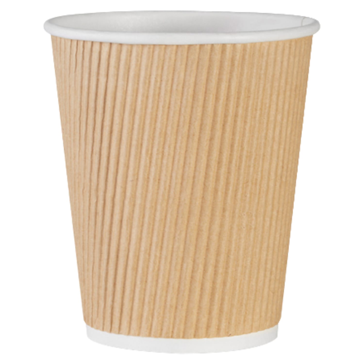 Genuine Joe Ripple Hot Cups, 8 Oz, Brown, Pack Of 25