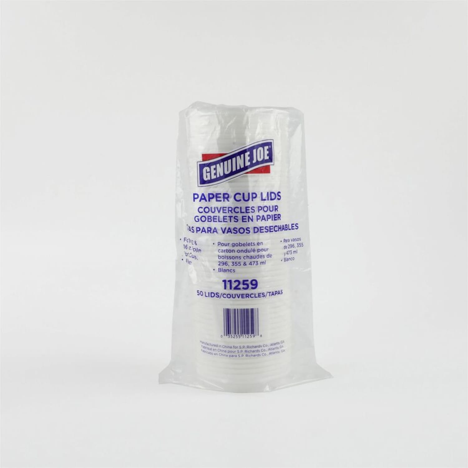 Genuine Joe Ripple Hot Cup Protective Lids, 10 - 16 Oz, White, Pack Of 50 - Image 3