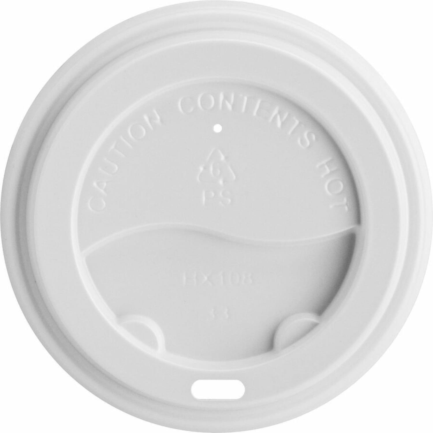 Genuine Joe Ripple Hot Cup Protective Lids, 10 - 16 Oz, White, Pack Of 50 - Image 4