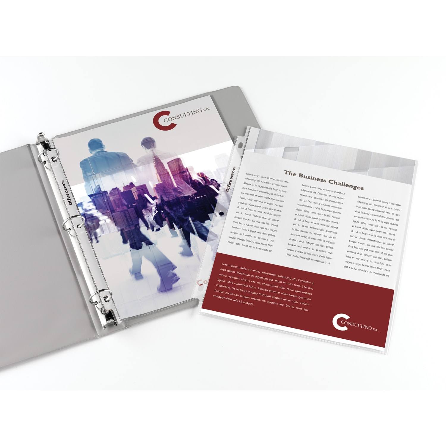 Office Depot Brand Standard Weight Sheet Protectors, 8-1/2in x 11in, Non-Glare, Box Of 100 - Image 3