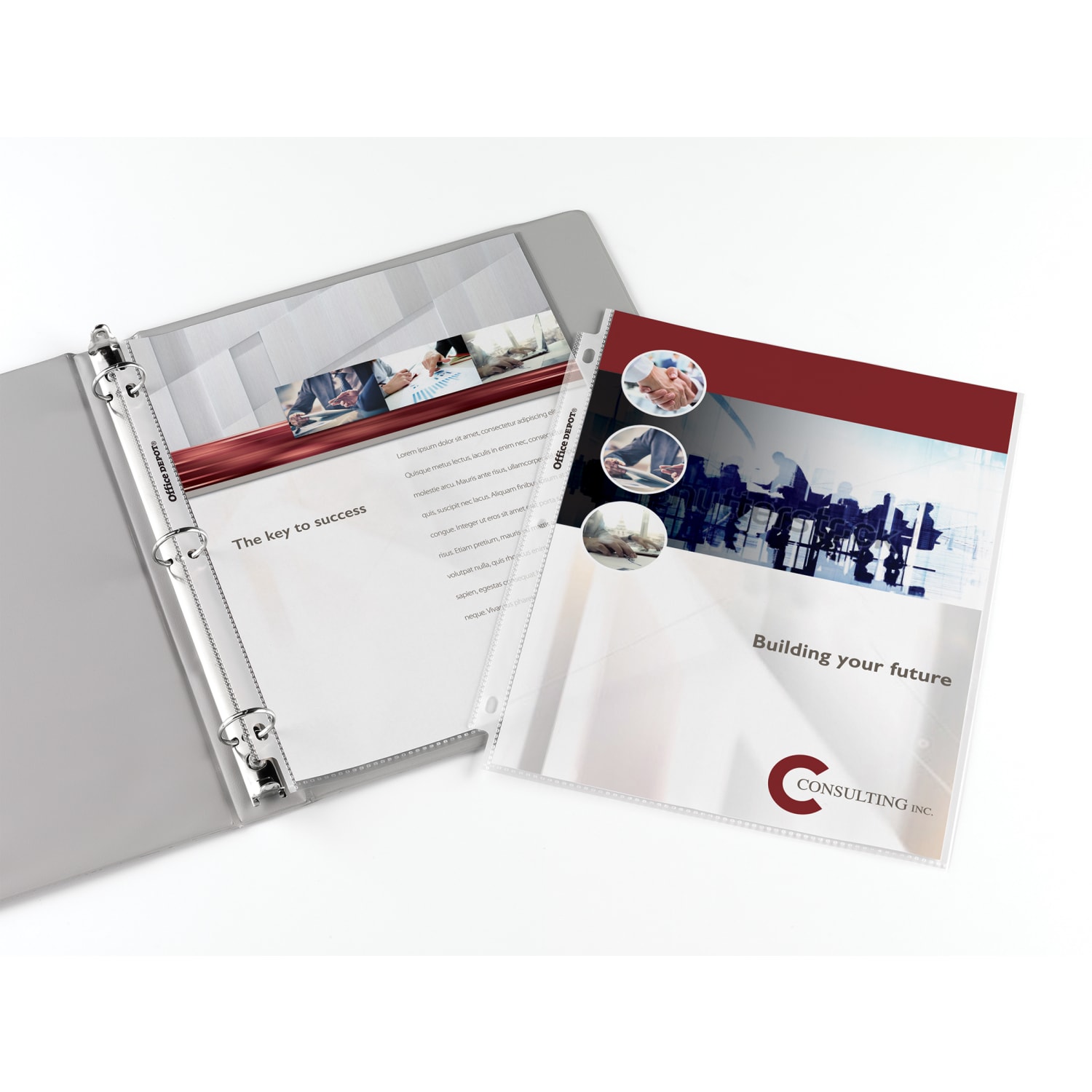 Office Depot Brand Standard Weight Sheet Protectors, 8-1/2in x 11in, Clear, Box Of 100 - Image 3