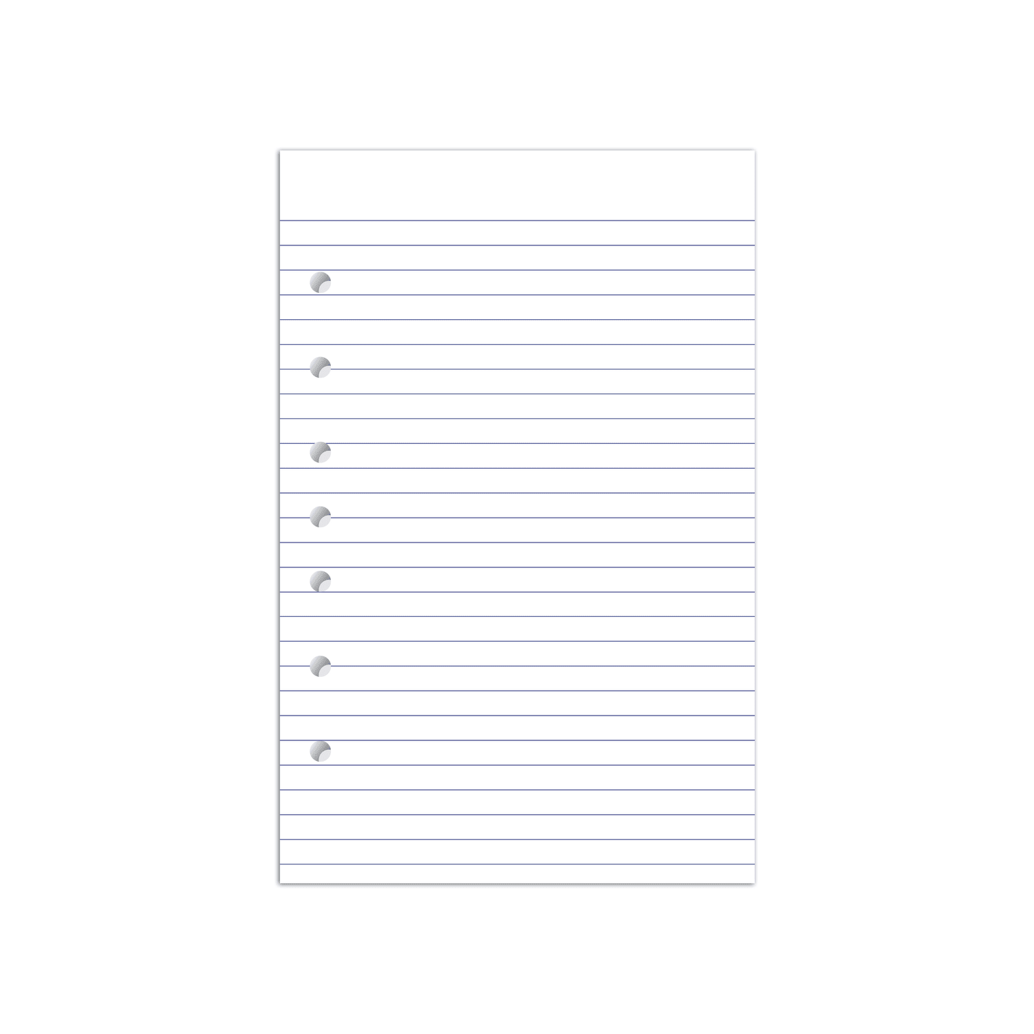 Office Depot Brand College-Ruled Notebook Filler Paper, 7-Hole Punched, 8 1/2in x 5 1/2in, 120 Sheets - Image 3