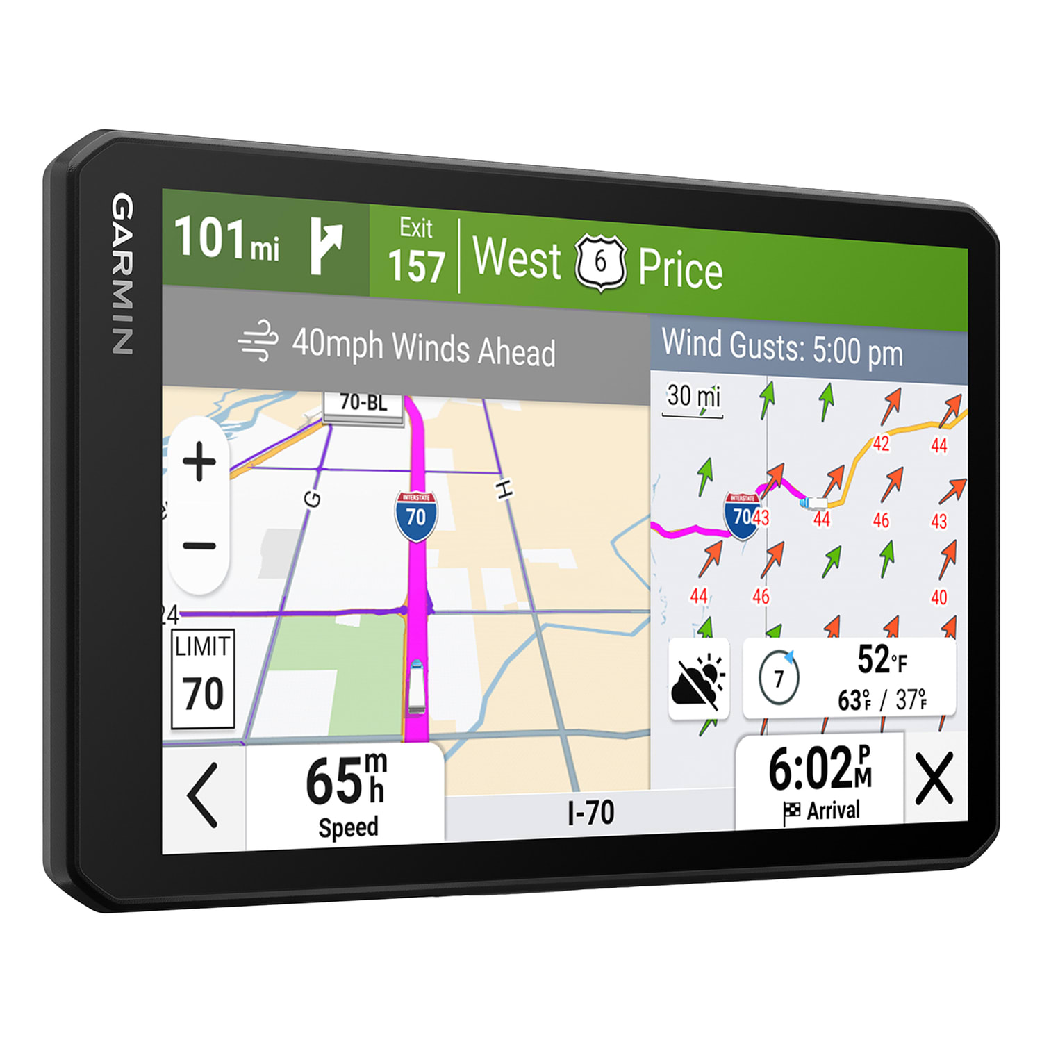 Garmin dezl OTR720 GPS Truck Navigator With 7in Touchscreen Display - Image 5
