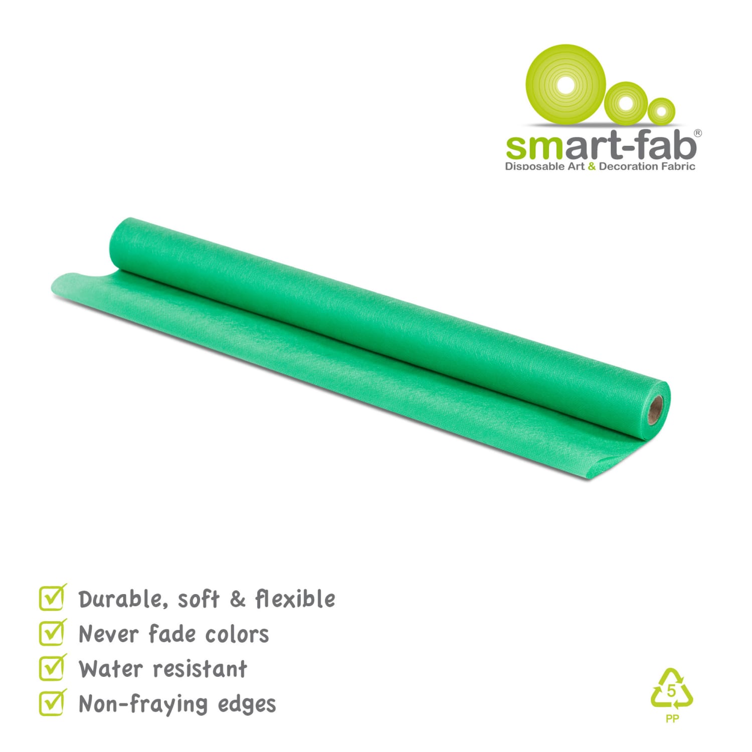 Smart-Fab Art & Decoration Fabric Rolls, 24in x 18ft, Grass Green, Pack Of 3 Rolls - Image 5