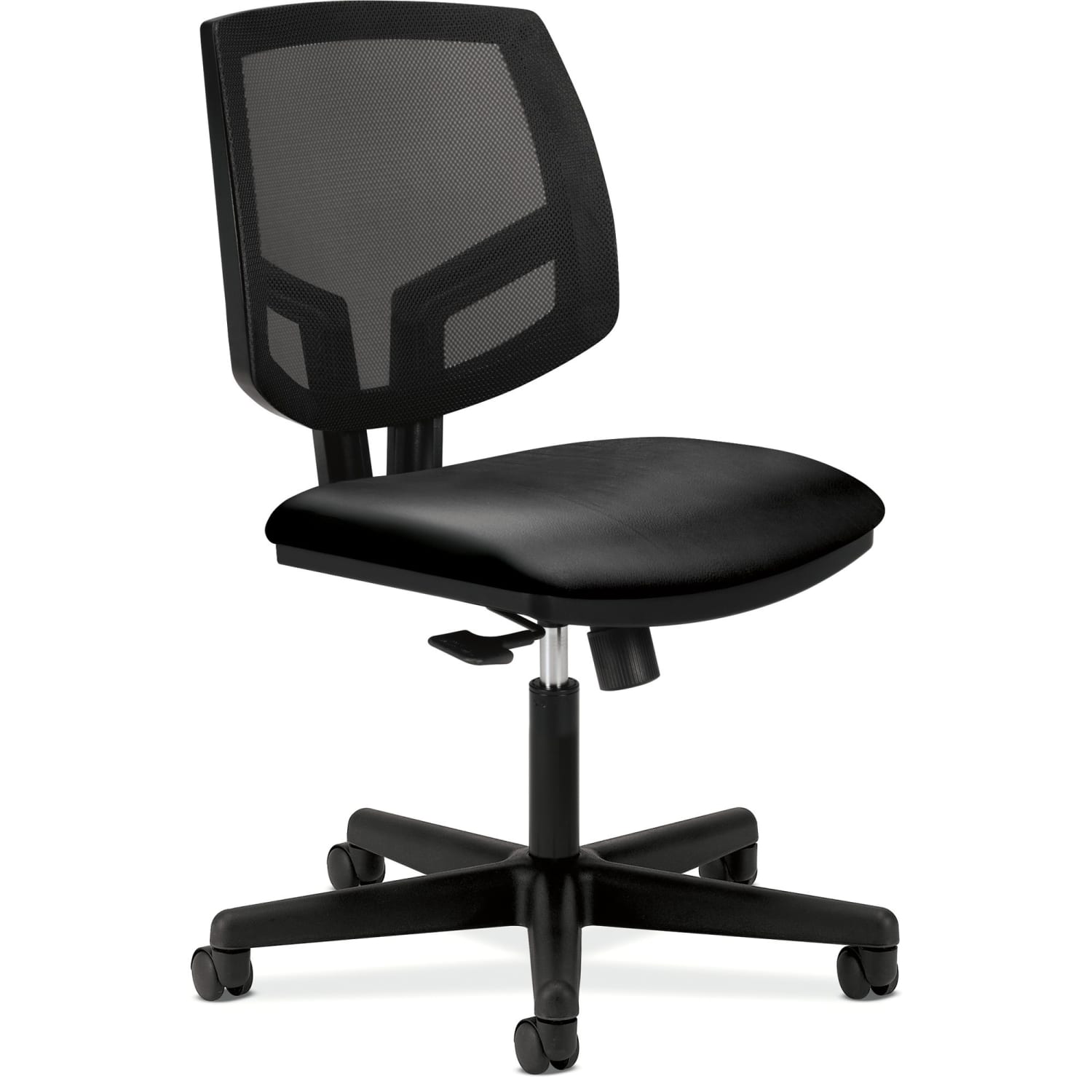 HON Volt Mesh Bonded Leather Mid Back Task Chair Black PopularChairscom
