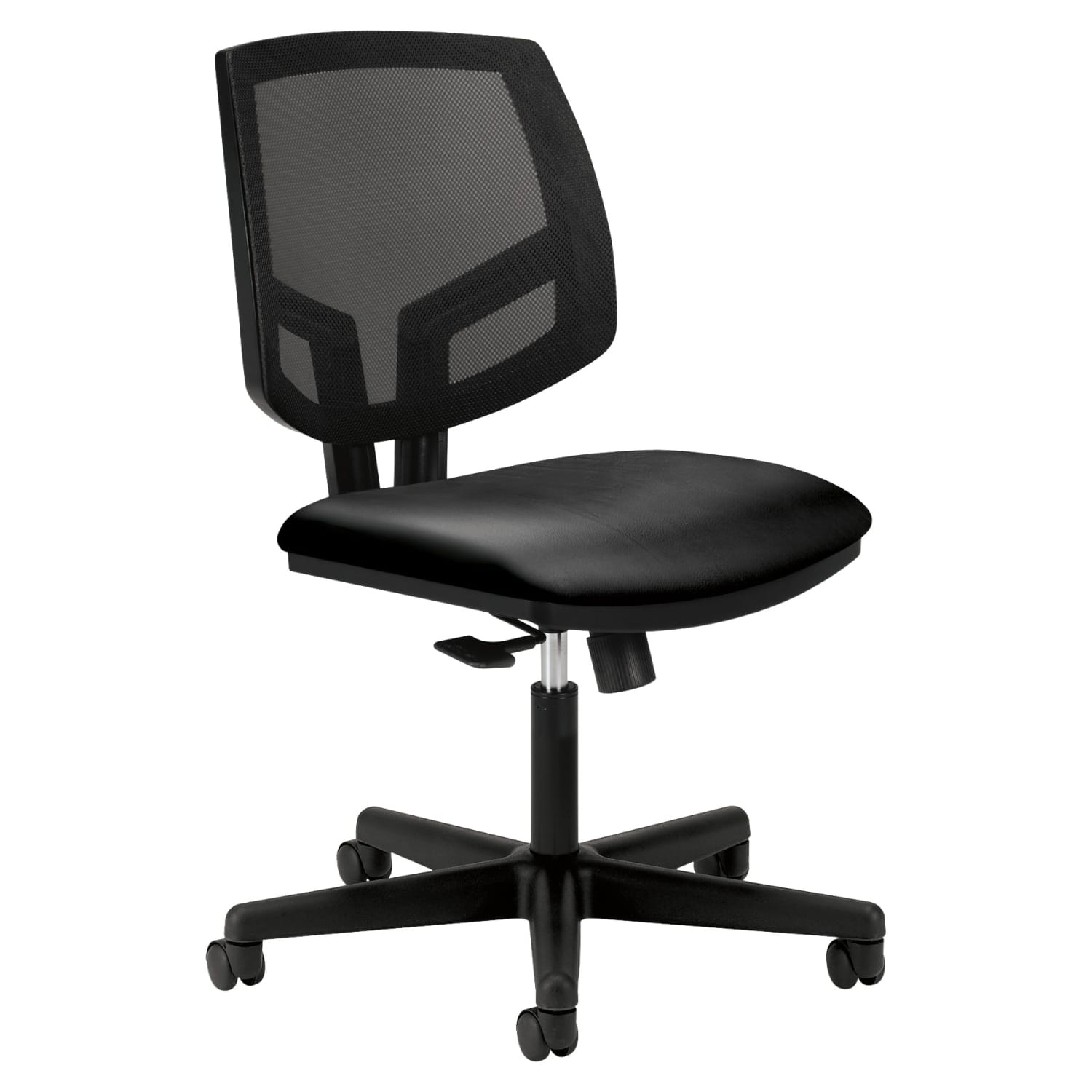 HON Volt Mesh Bonded Leather Mid Back Task Chair Black PopularChairscom