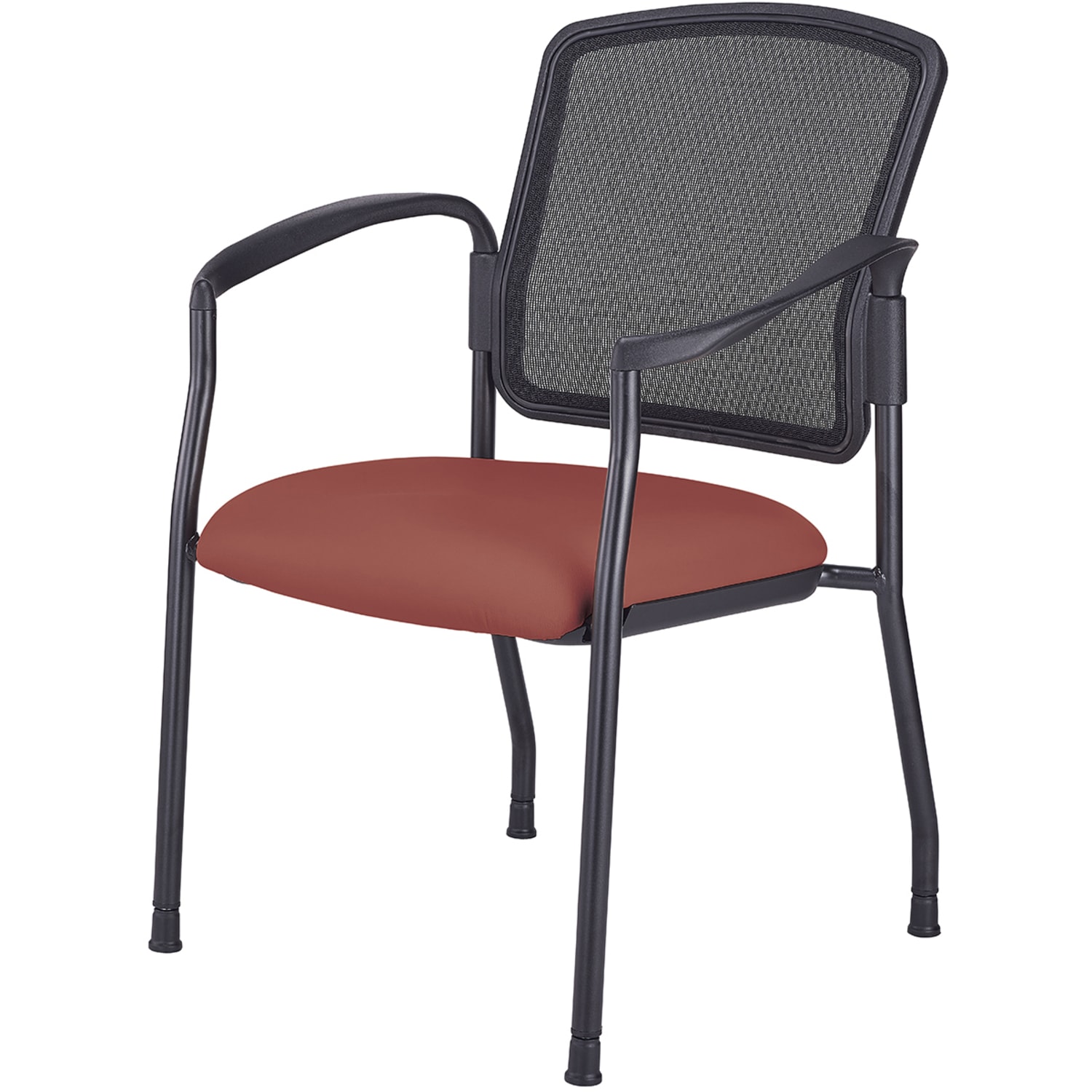 WorkPro Spectrum Series Mesh/Vinyl Stacking Guest Chair With Antimicrobial Protection, With Arms, Cordovan, Set Of 2 Chairs, BIFMA Compliant - Image 3