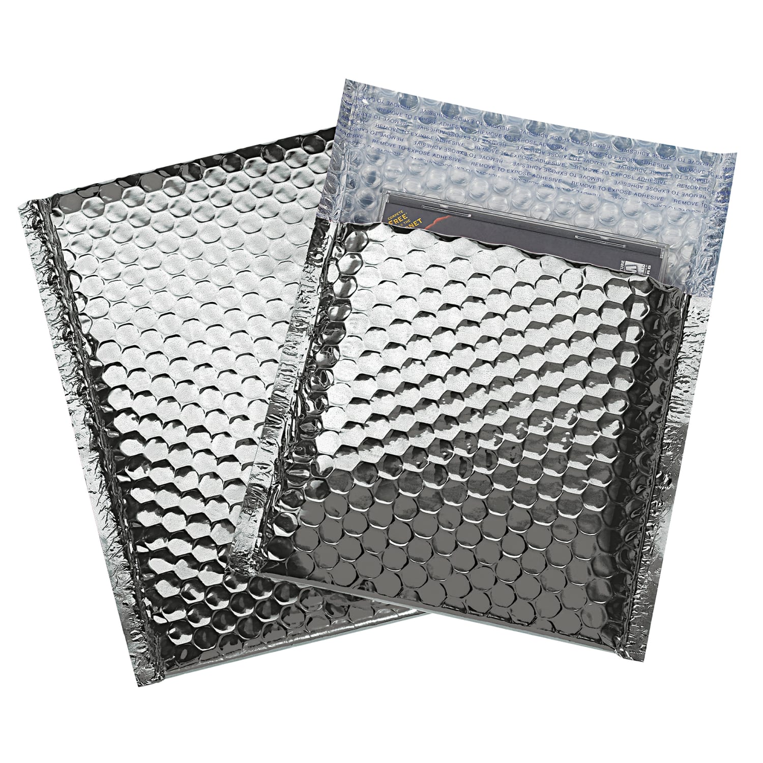 Partners Brand Silver Glamour Bubble Mailers 7in x 6 3/4in, Pack of 72 - Image 3