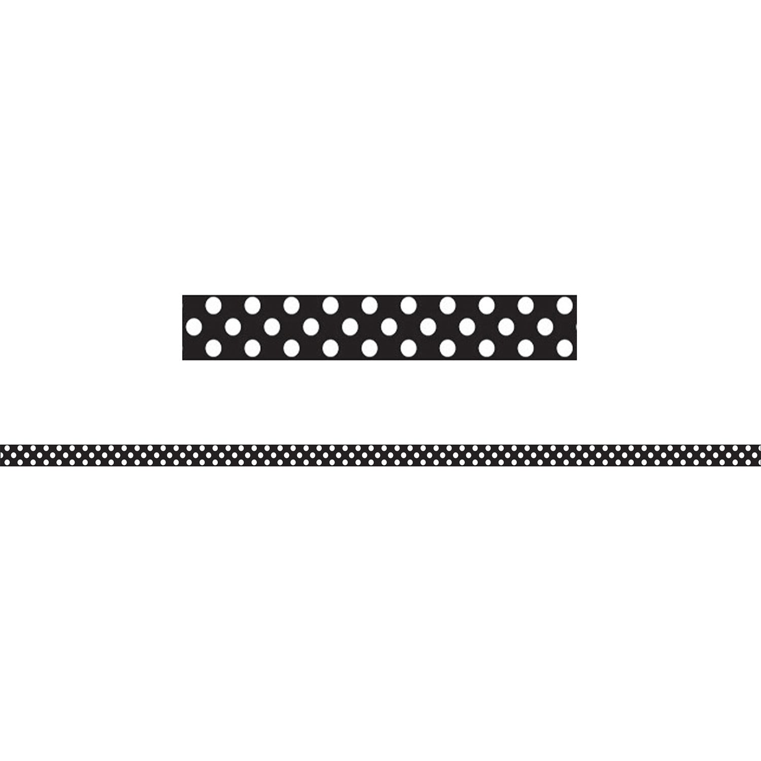 Ashley Productions Mini Magnetic Magi-Strips, 3/8in x 12in, Black With White Dots, Set Of 6 Magni-Strip Packs - Image 3