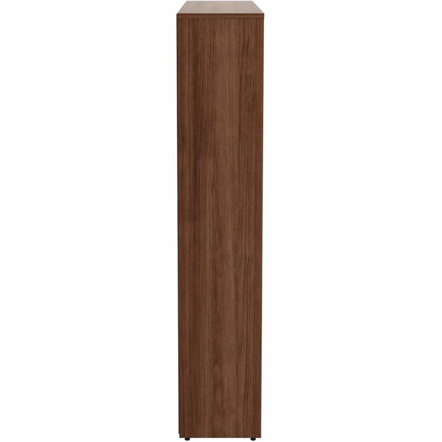 Lorell 60inH 5-Shelf Bookcase, Walnut - Image 6