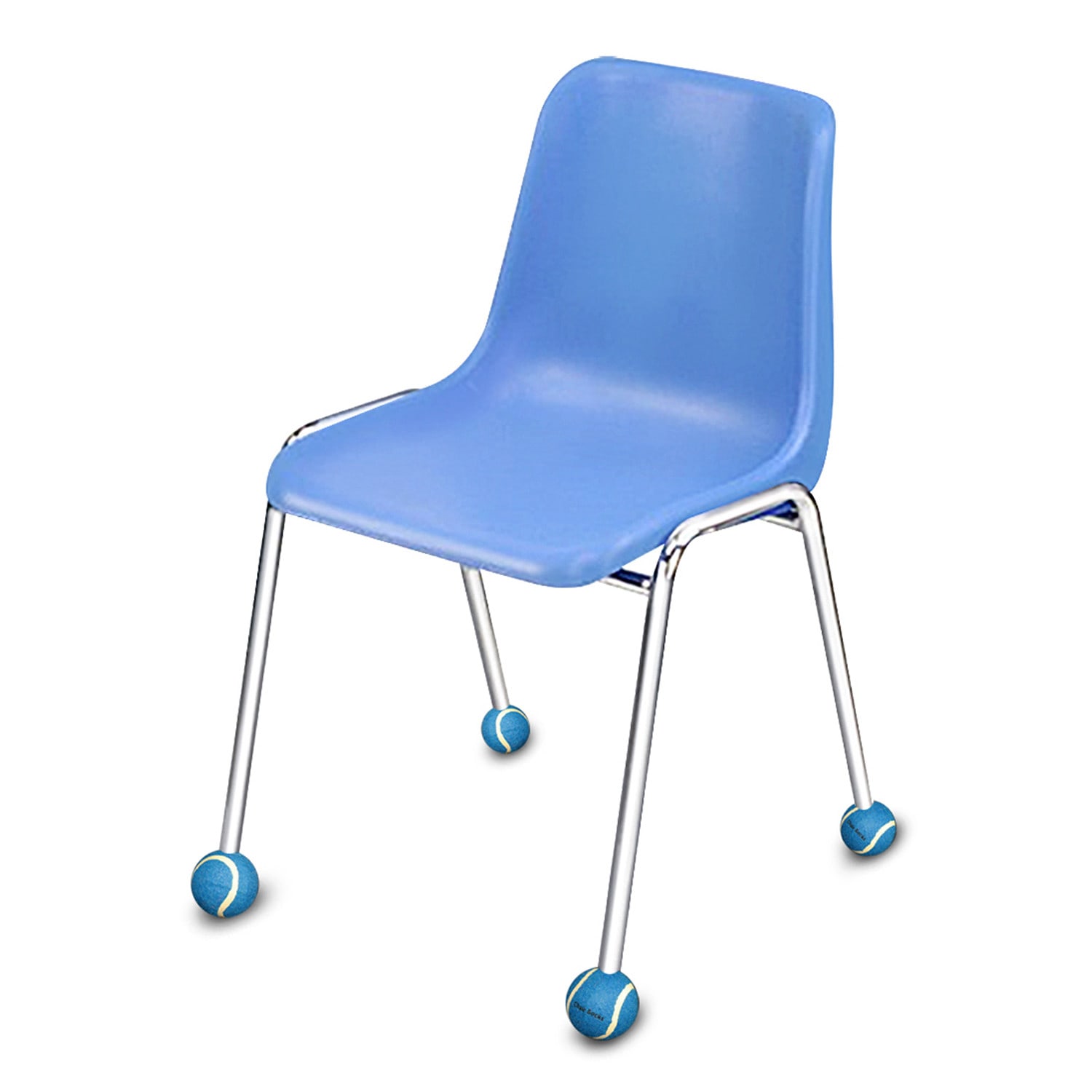 The Pencil Grip Chair Socks, 2-3/4in x 2-3/4in, Blue, 4 Socks Per Pack, 6 Packs Of Socks - Image 3