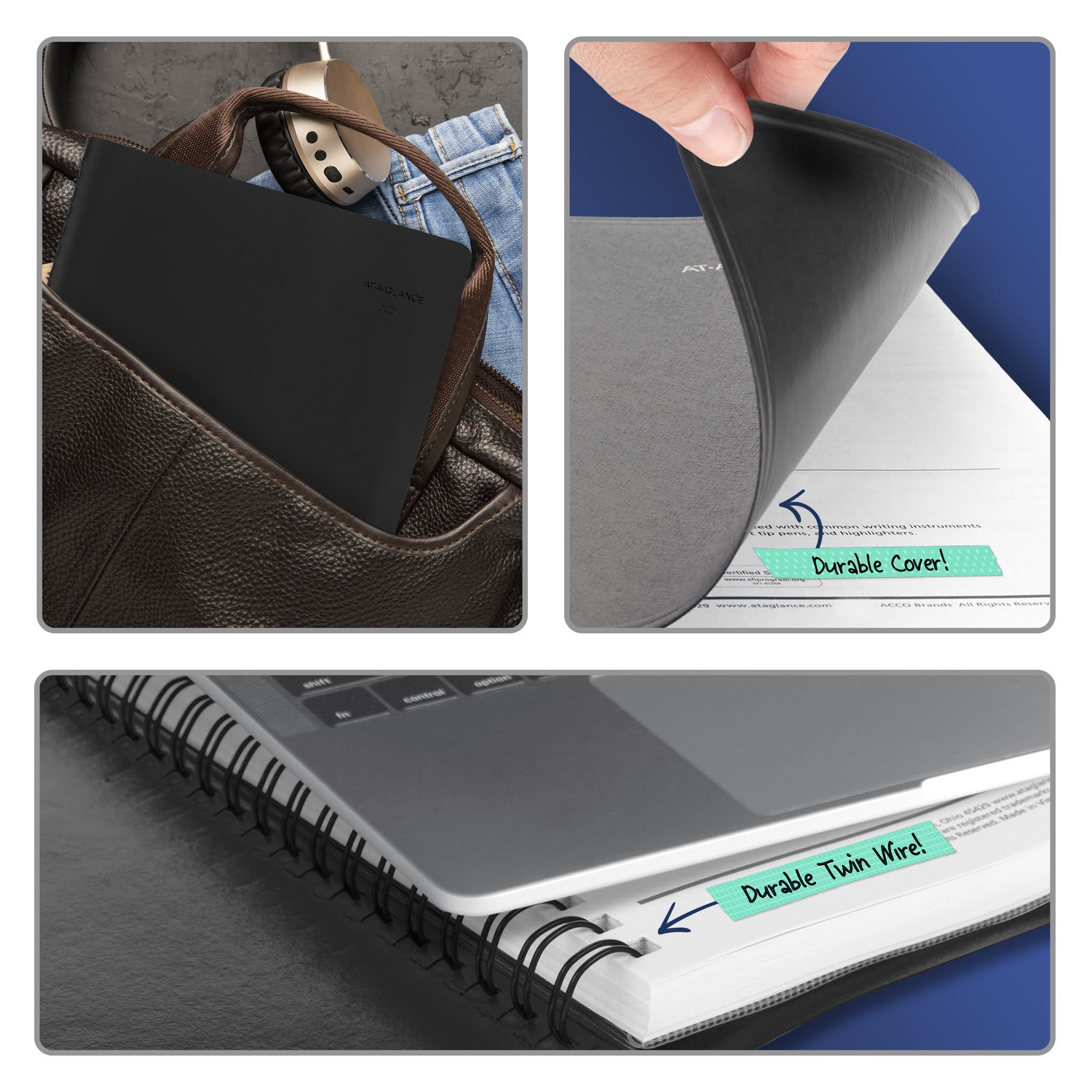 AT-A-GLANCE The Action Planner 2027 Daily Appointment Book Planner, Black, Medium, 6 1/2in x 8 3/4in - Image 5