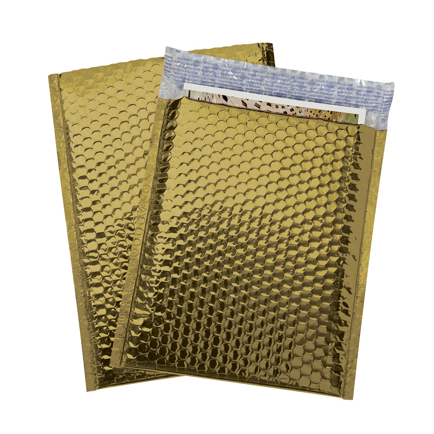 Partners Brand Gold Glamour Bubble Mailers 9in x 11 1/2in, Pack of 100 - Image 3