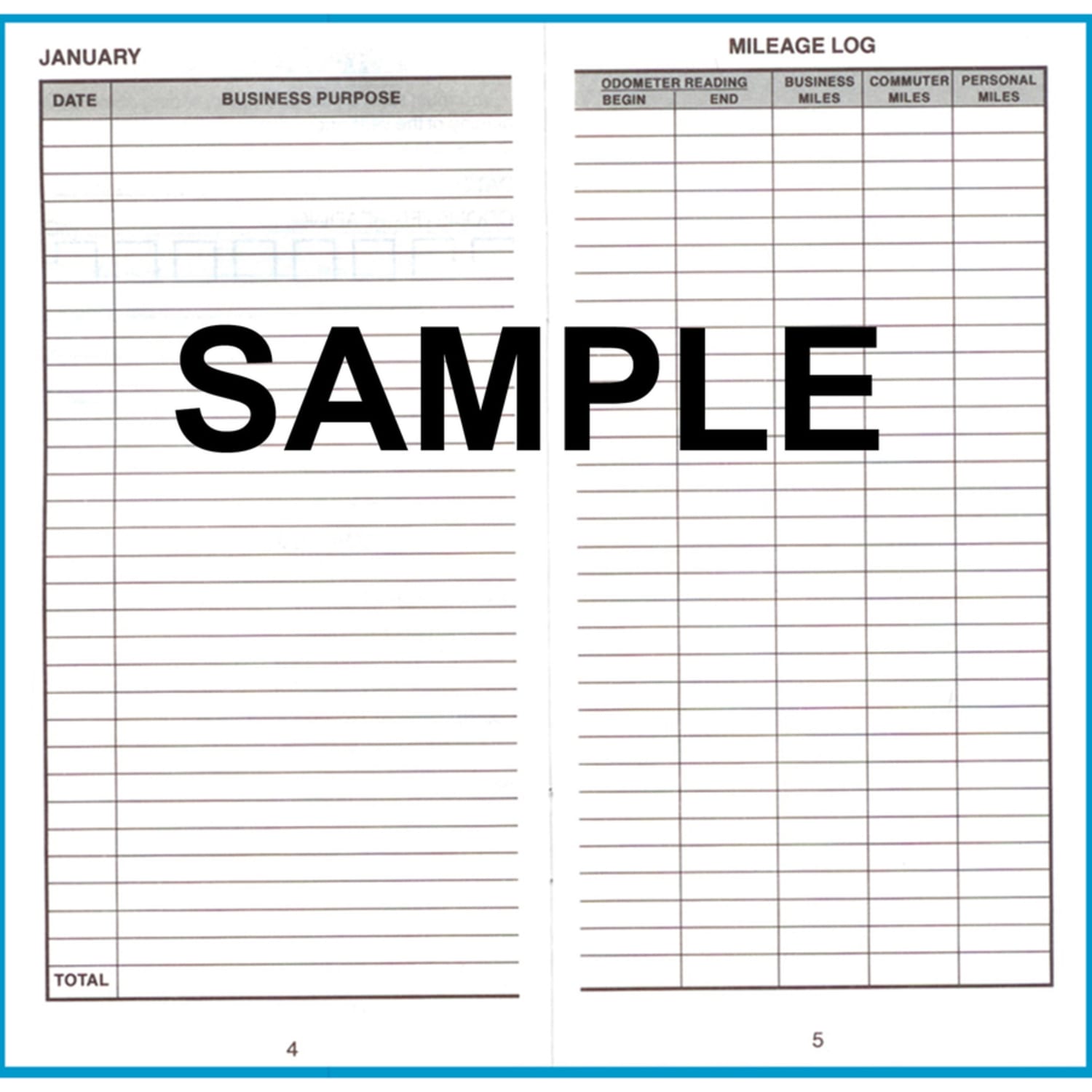 Dome Auto Mileage Log, Card Stock Cover, 3 1/4in x 6 1/4in, Gray - Image 5