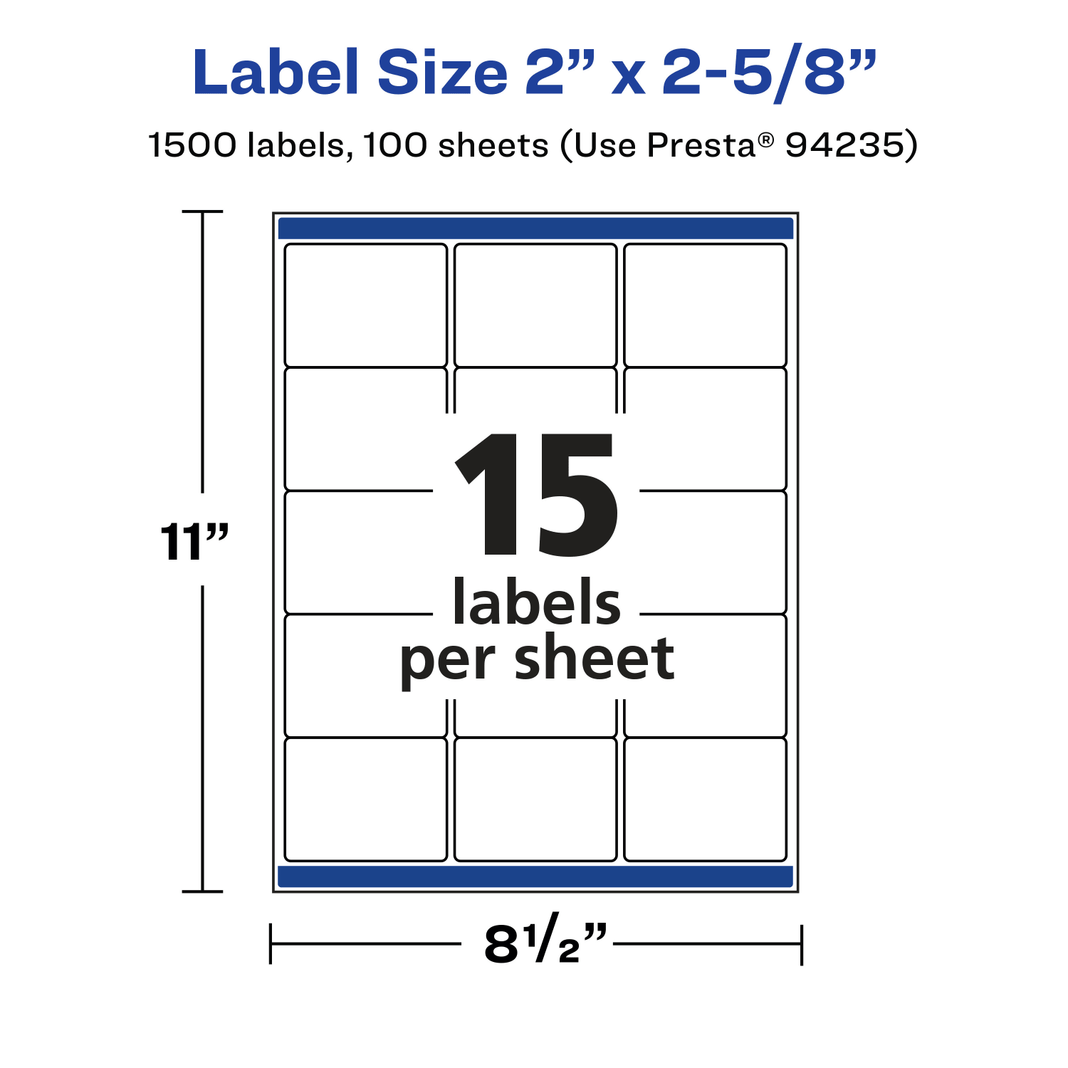 Avery Waterproof Permanent Labels With Sure Feed, 94235-WMF100, Rectangle, 2in x 2-5/8in, White, Pack Of 1,500 - Image 6