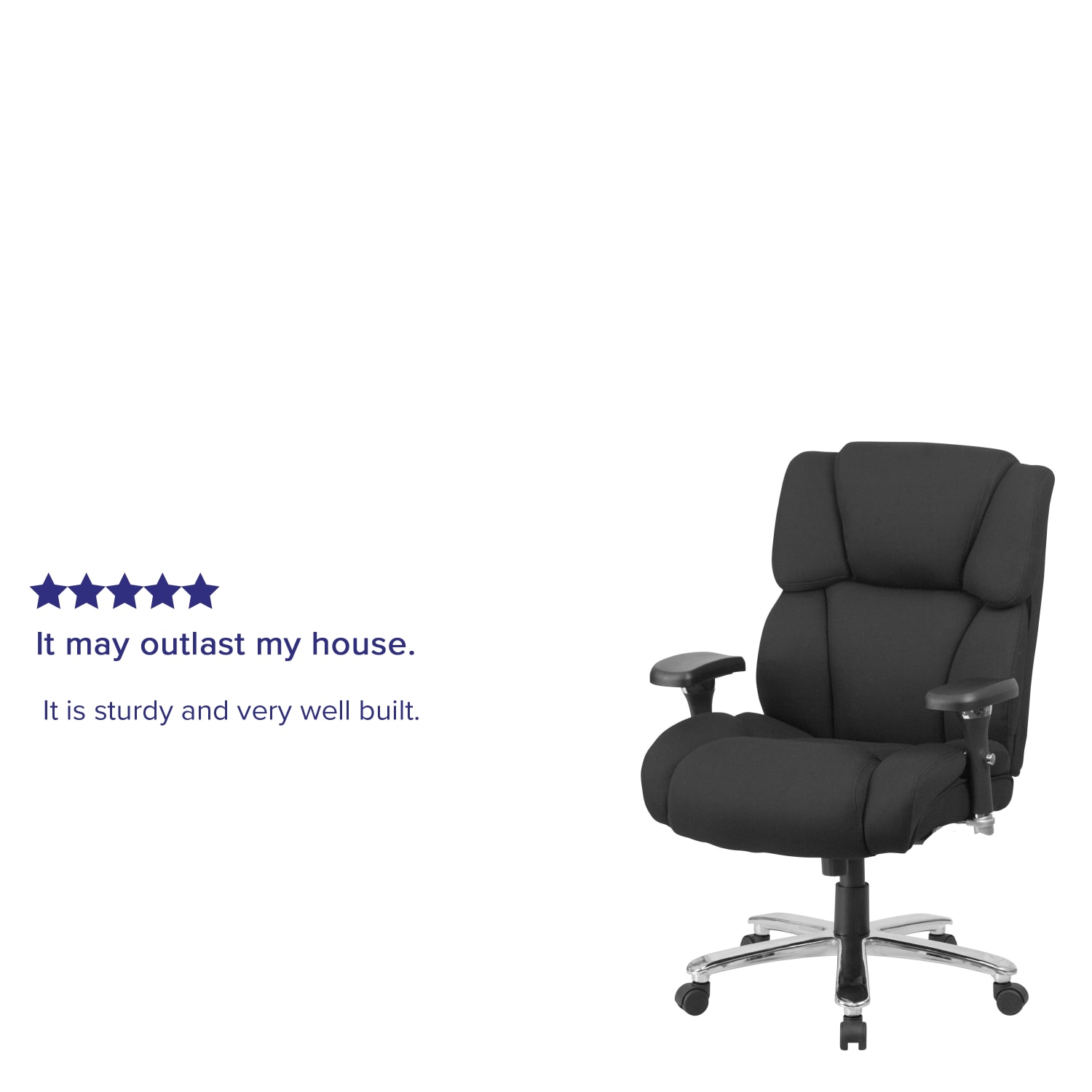 Flash Furniture HERCULES Series 24-7 Intensive Use Big & Tall Office Chair, Black - Image 6